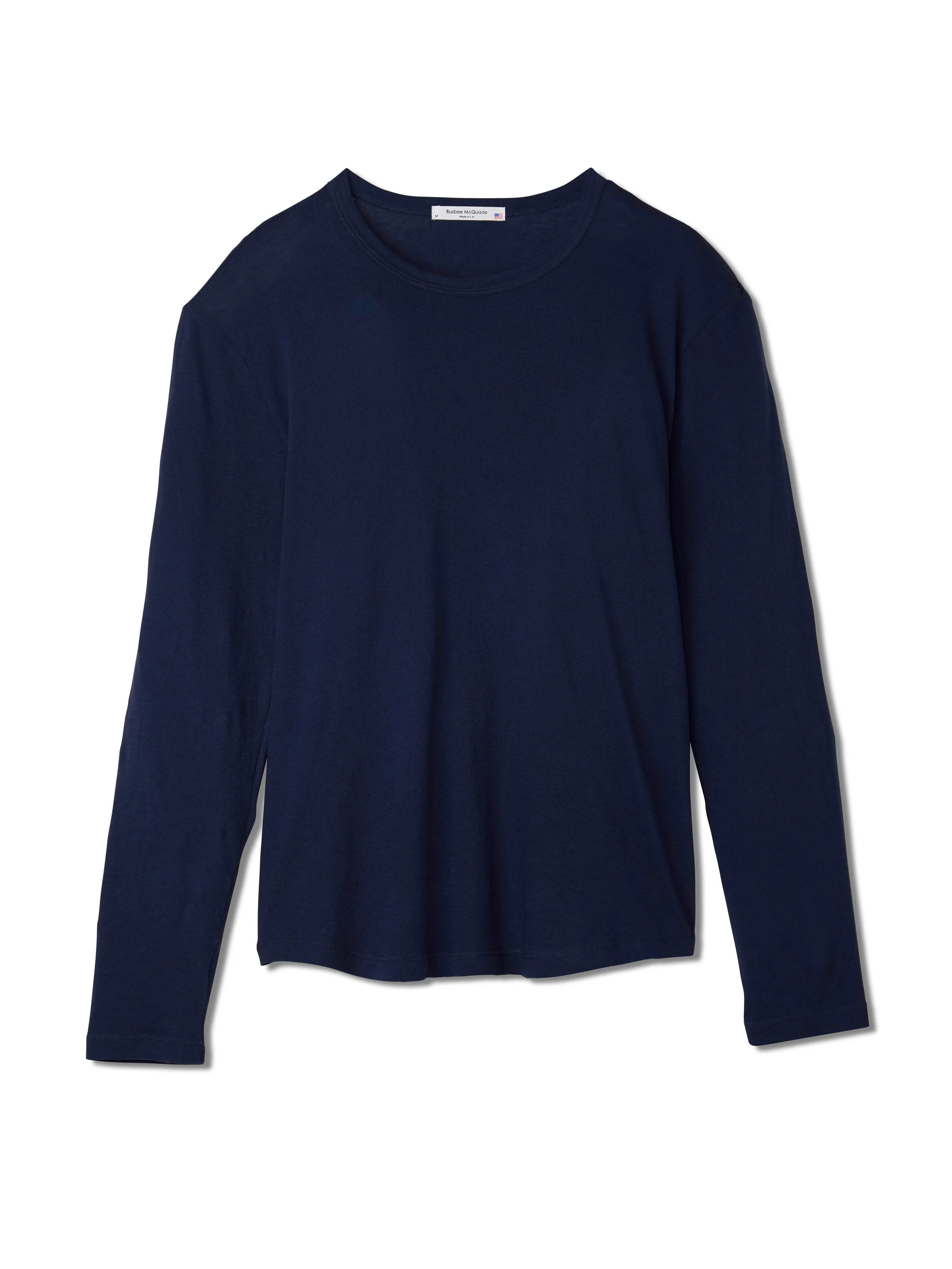 men’s cotton cashmere long sleeve - pacific