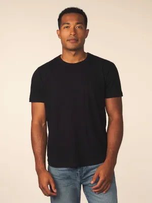 men’s cotton cashmere tee - black