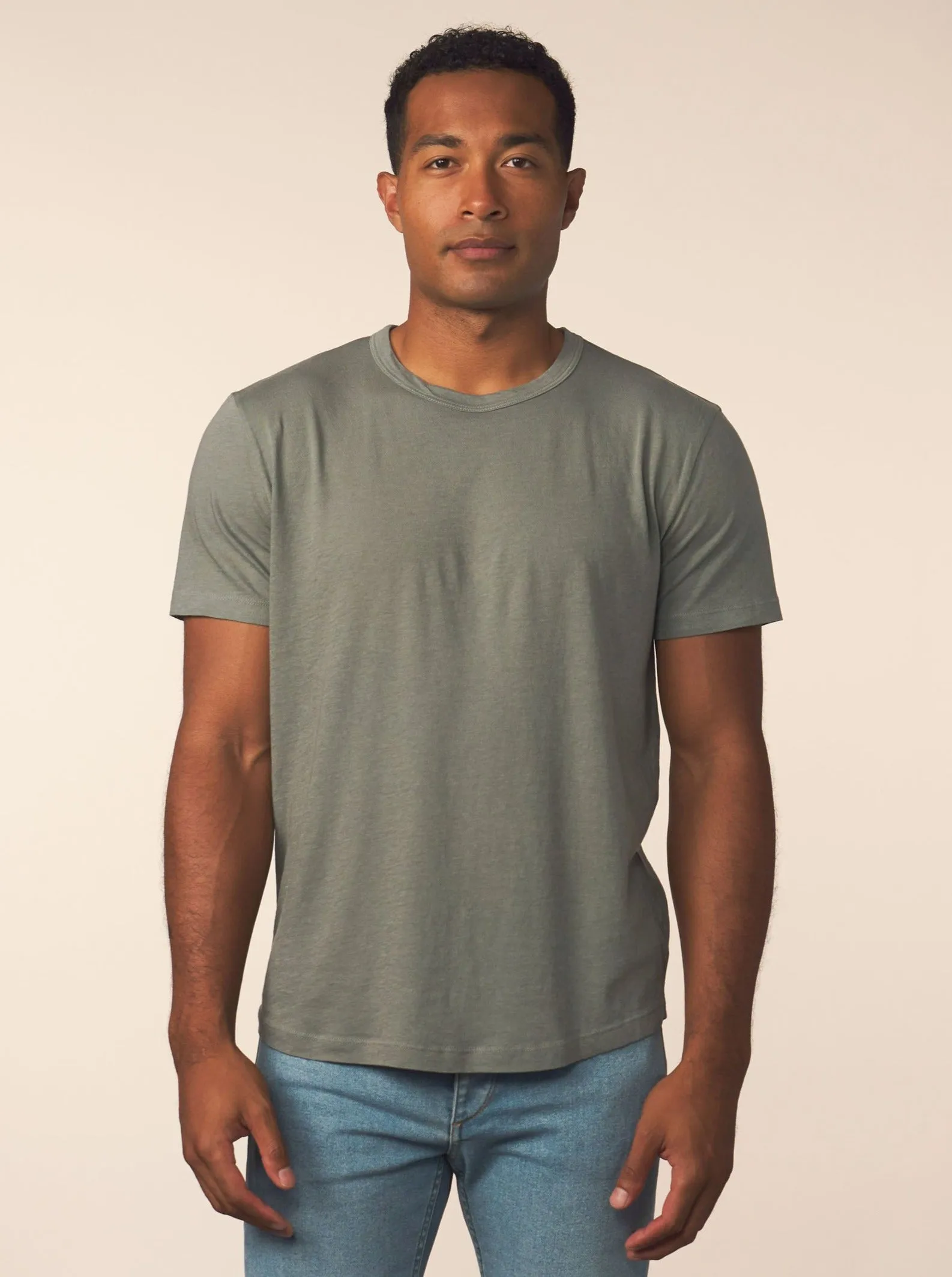 men’s cotton cashmere tee - kenji