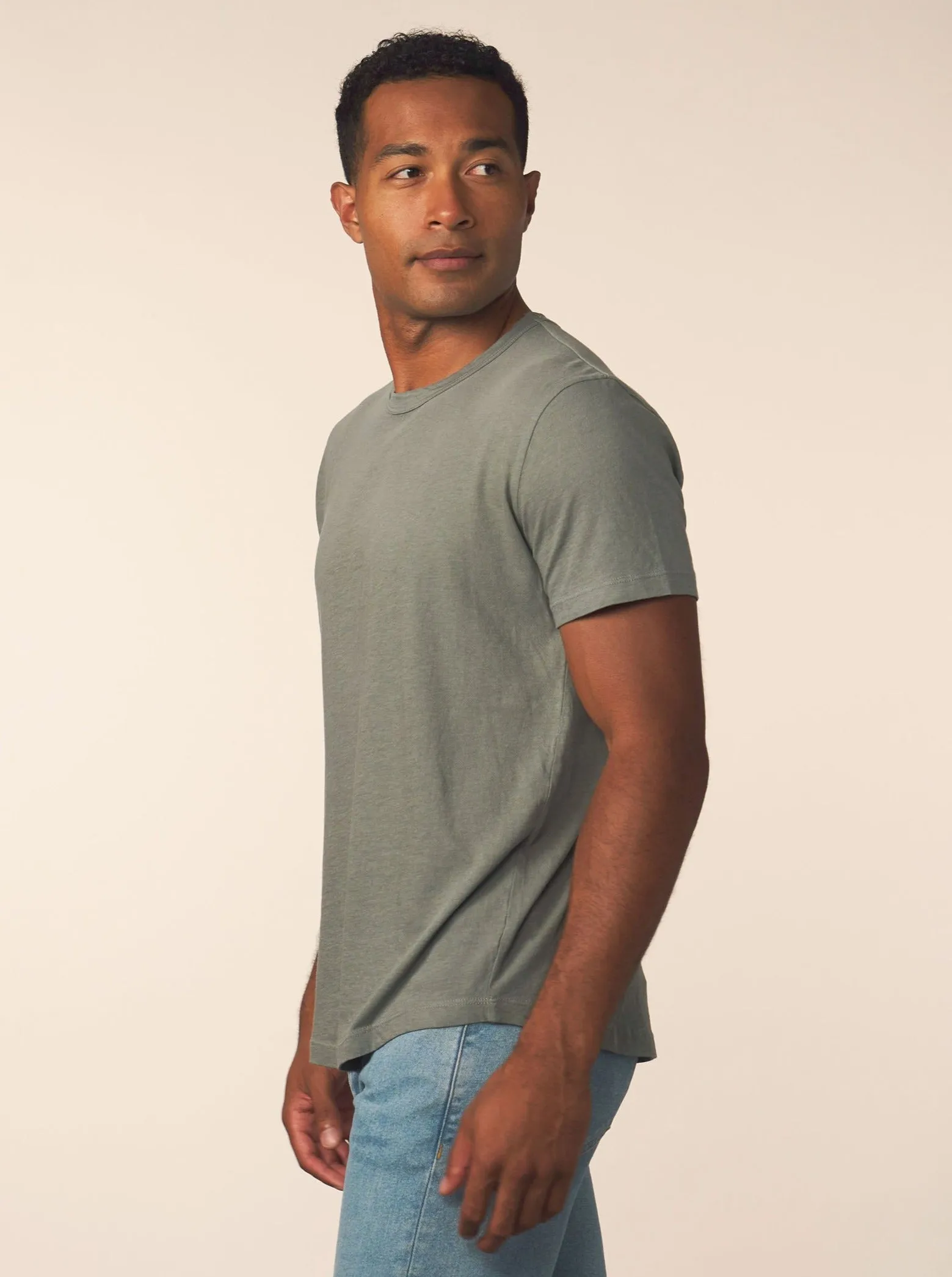 men’s cotton cashmere tee - kenji