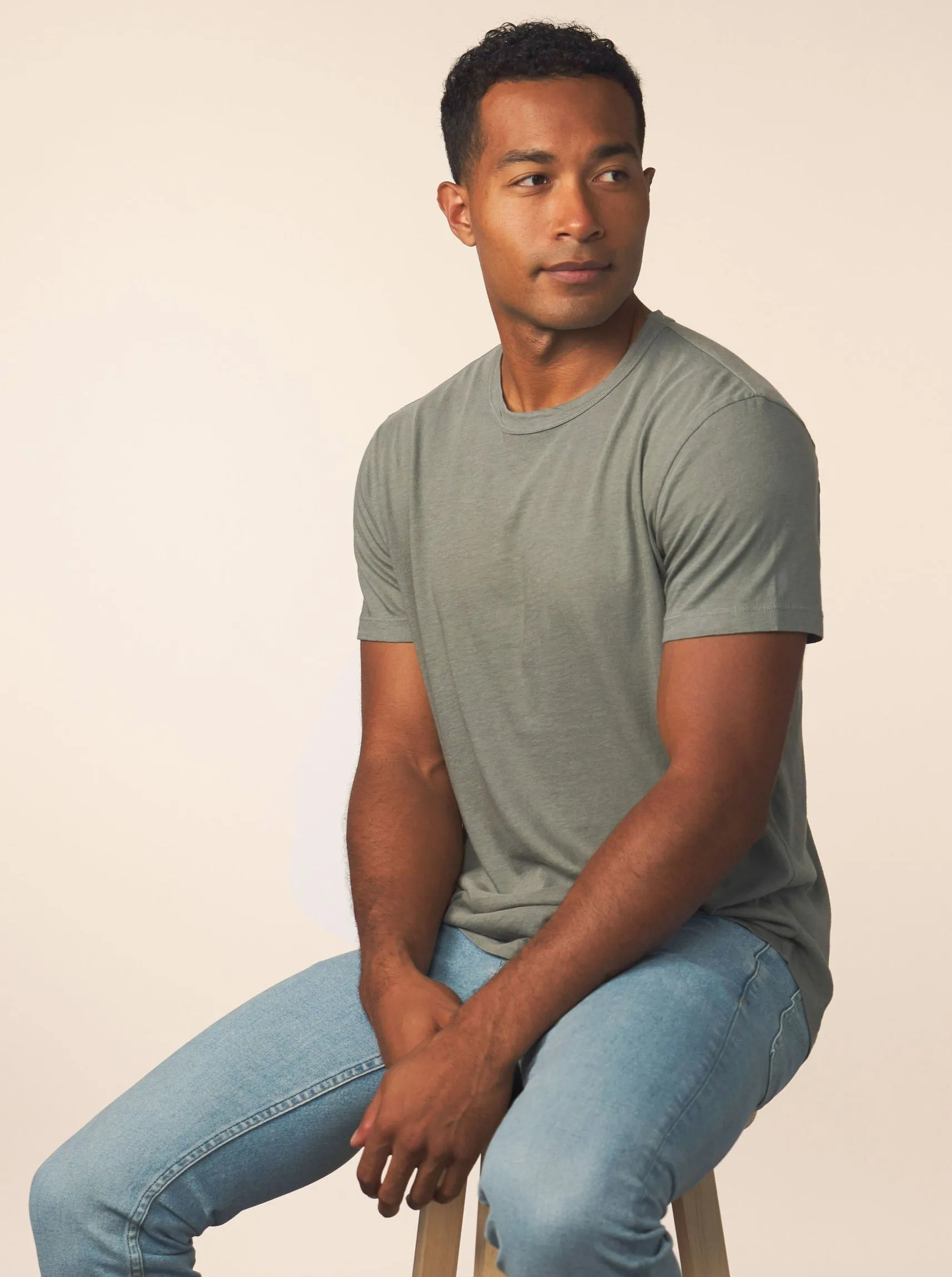 men’s cotton cashmere tee - kenji