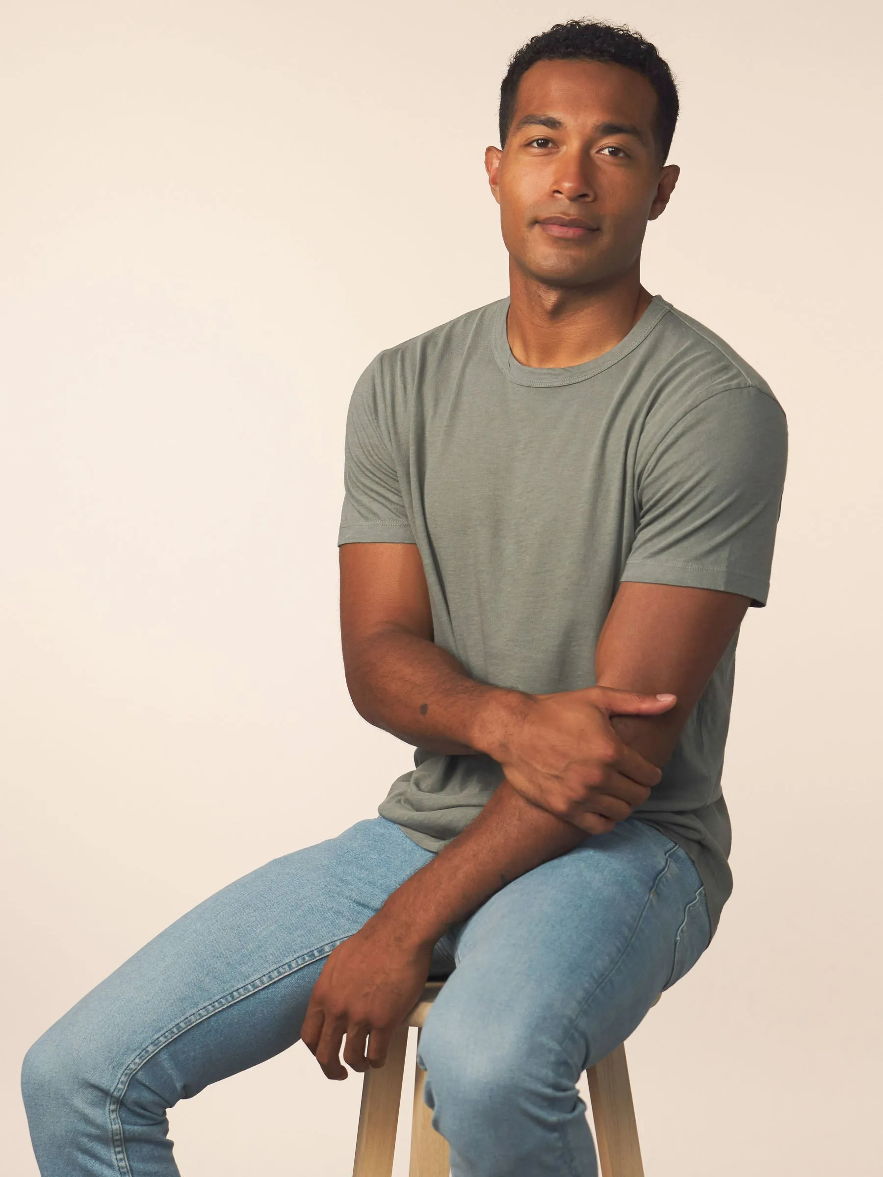 men’s cotton cashmere tee - kenji