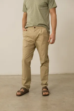 Men's Herman Linen Blend Chino Pants Khaki Beige