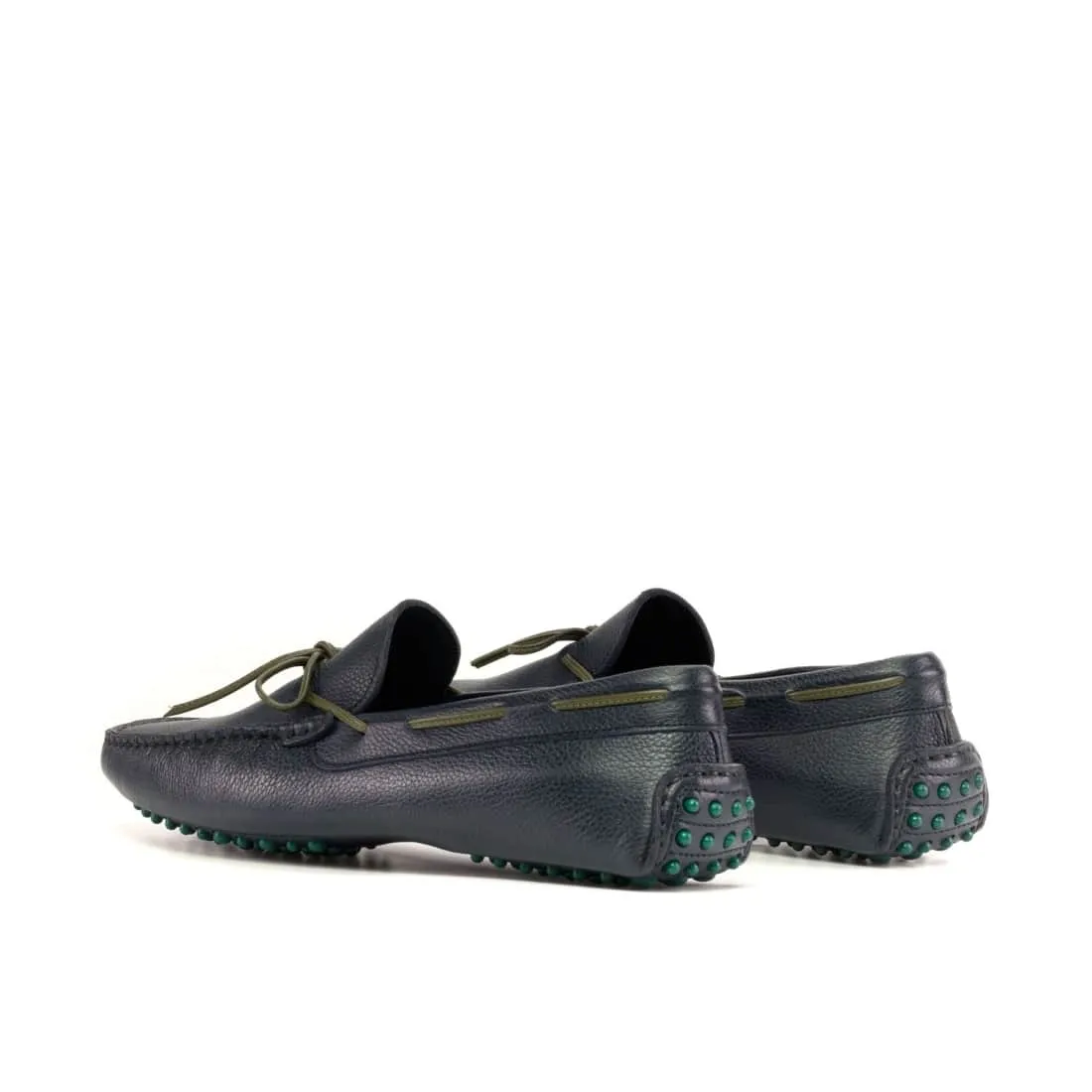 Mocassin Driver en cuir grainé bleu marine
