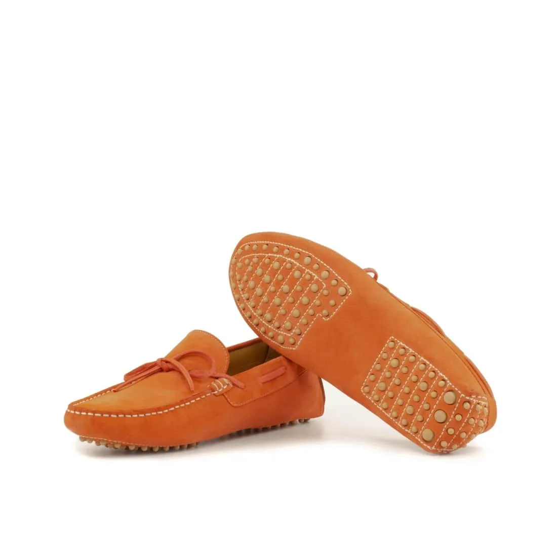 Mocassin Driver en daim orange