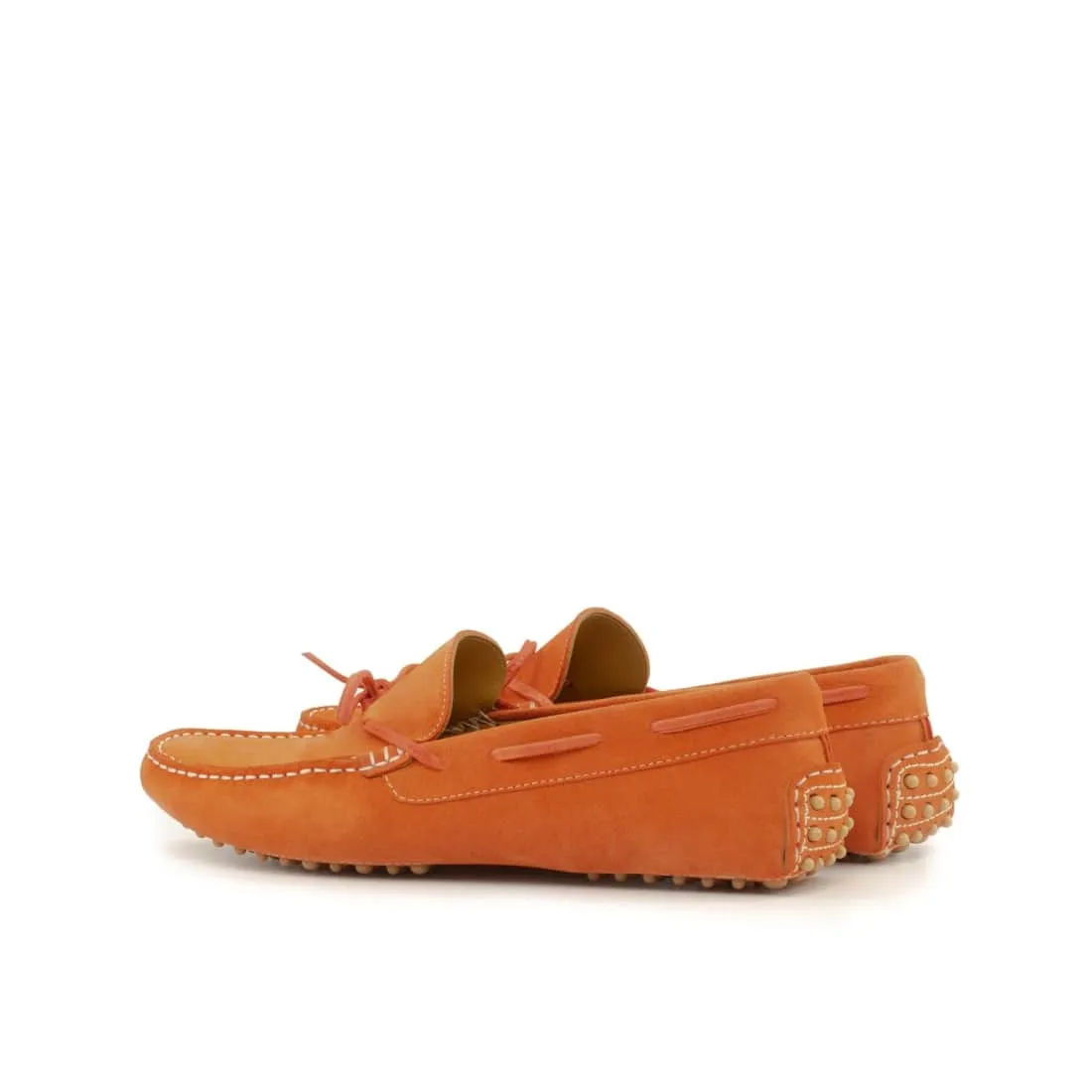 Mocassin Driver en daim orange
