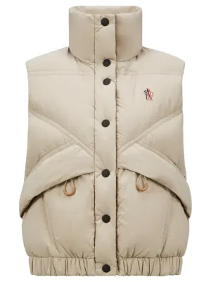 MONCLER GRENOBLE WOMEN Marolies Down Gilet Beige