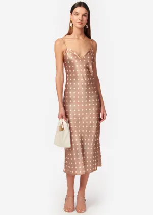 Myla Dress (Macadamia Dot)