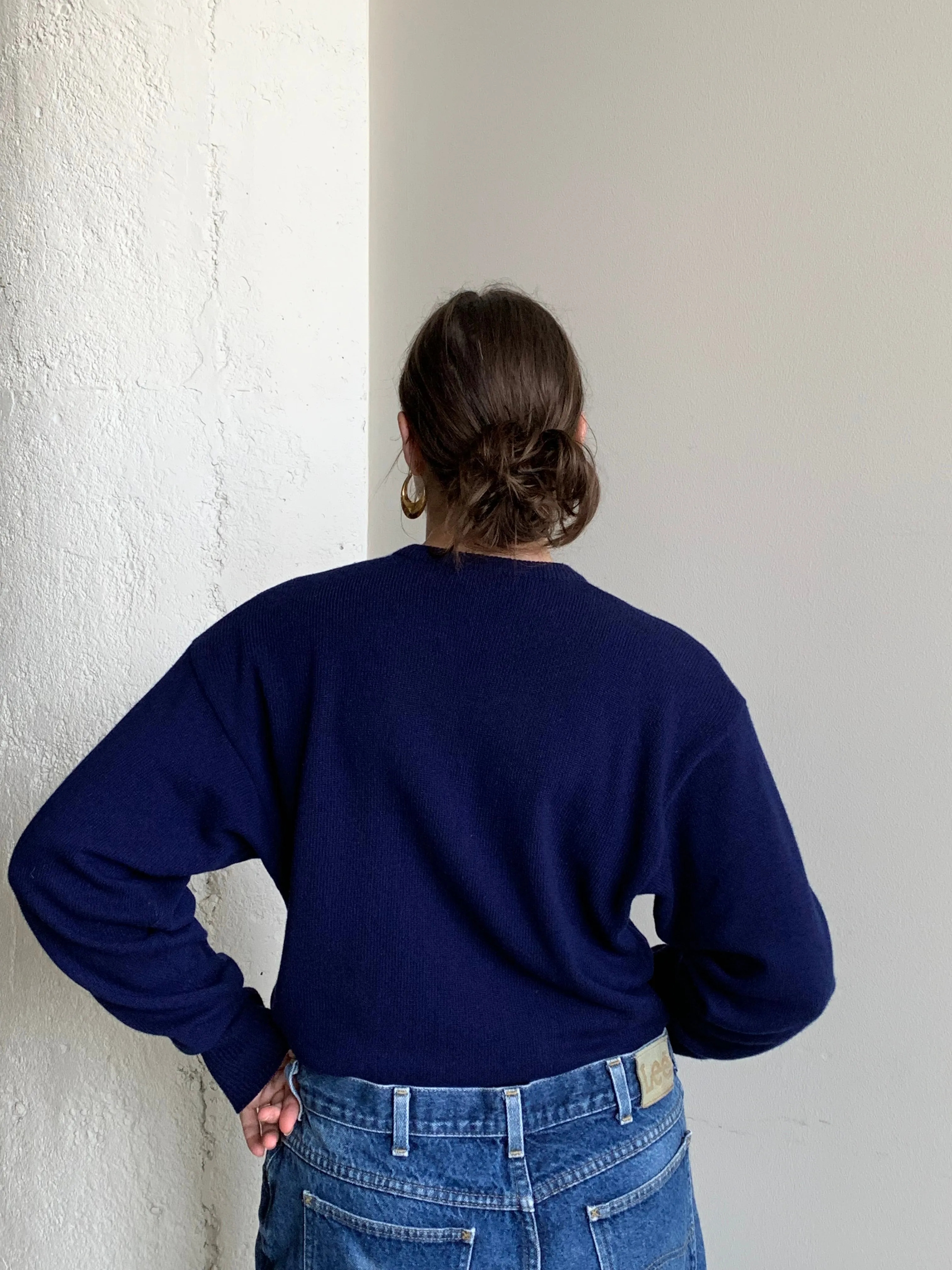 Navy vintage cashmere sweater