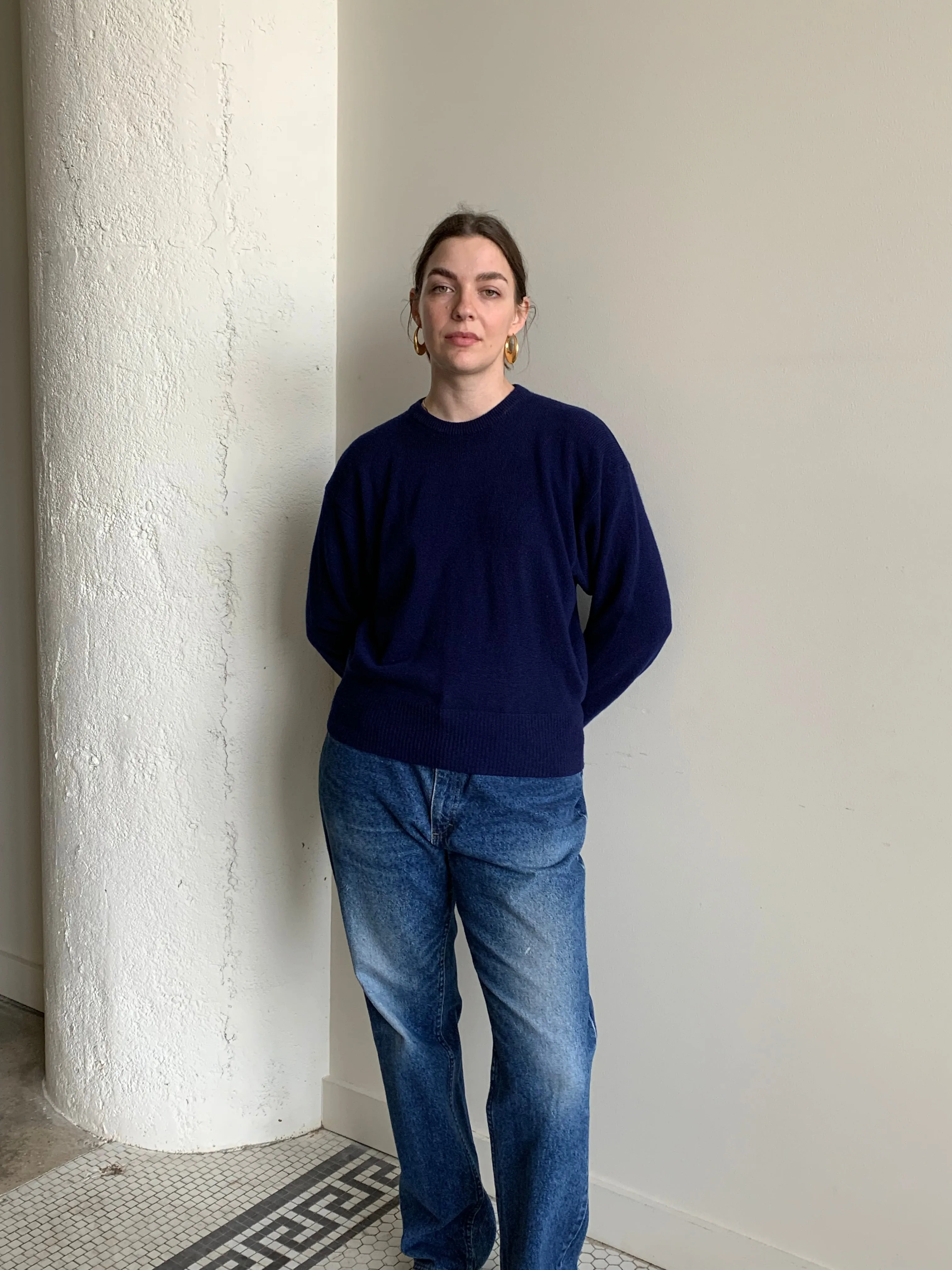 Navy vintage cashmere sweater