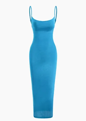 NEW Micas Solid U-neck Backless Slip Maxi Dress with adjustable straps, Sz S