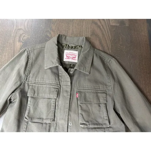 NEW NWoT Levi's Safari Utility Denim Jacket in Olive Green~M