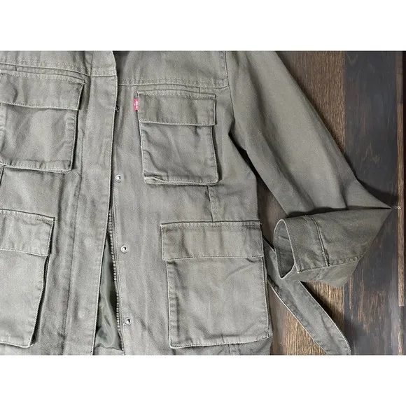 NEW NWoT Levi's Safari Utility Denim Jacket in Olive Green~M