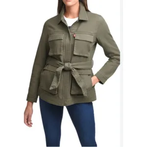 NEW NWoT Levi's Safari Utility Denim Jacket in Olive Green~M