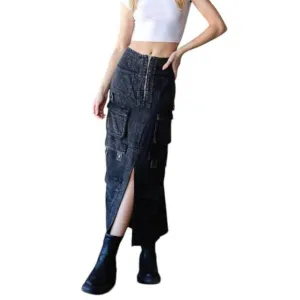 NEW OLI &amp; HALI cargo maxi skirt in black