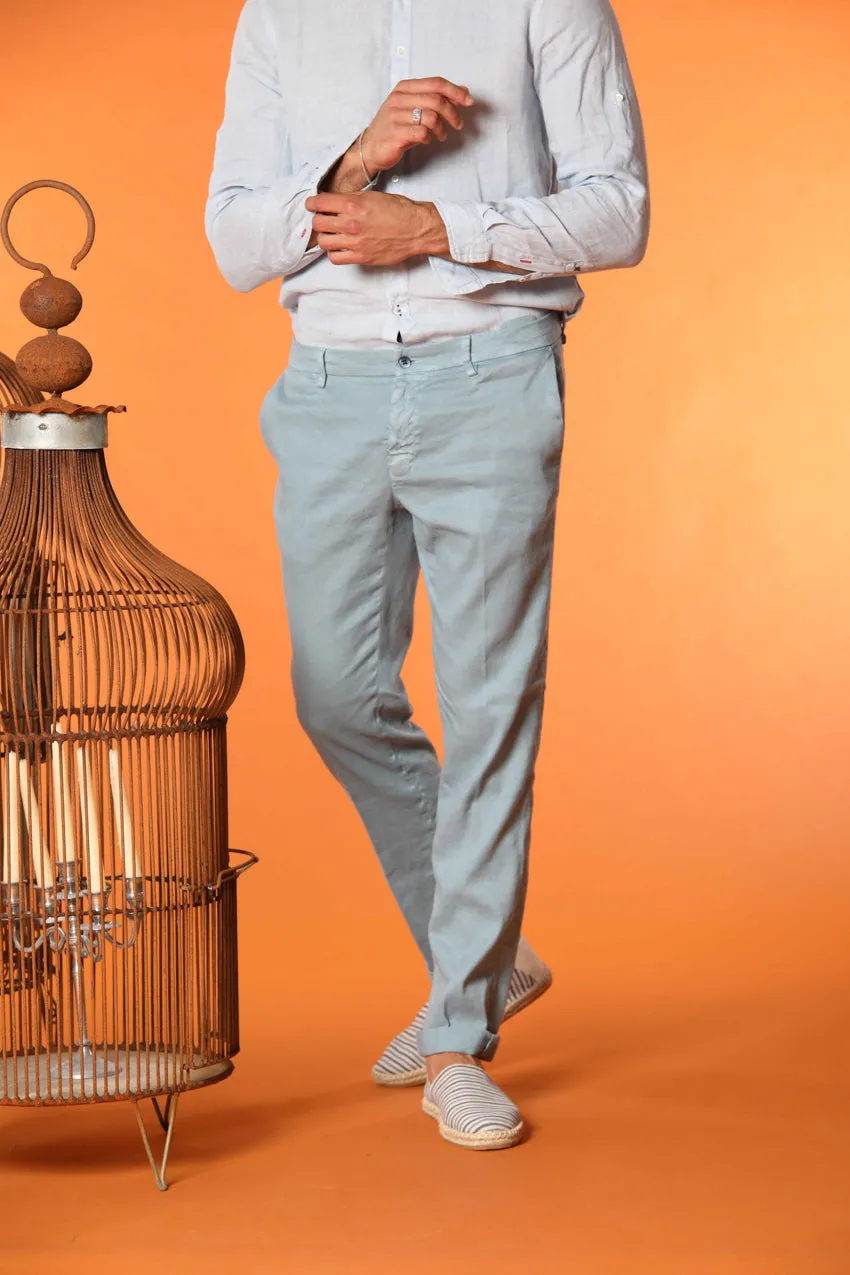 New York men's chino pants in linen and cotton twill regular fit