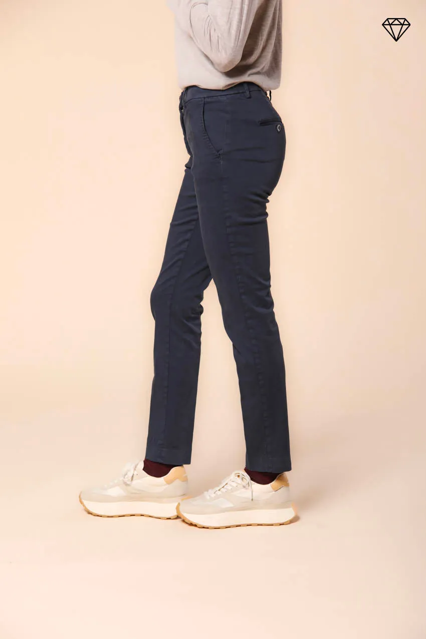 New York Slim women's chino pants in satin slim fit ①