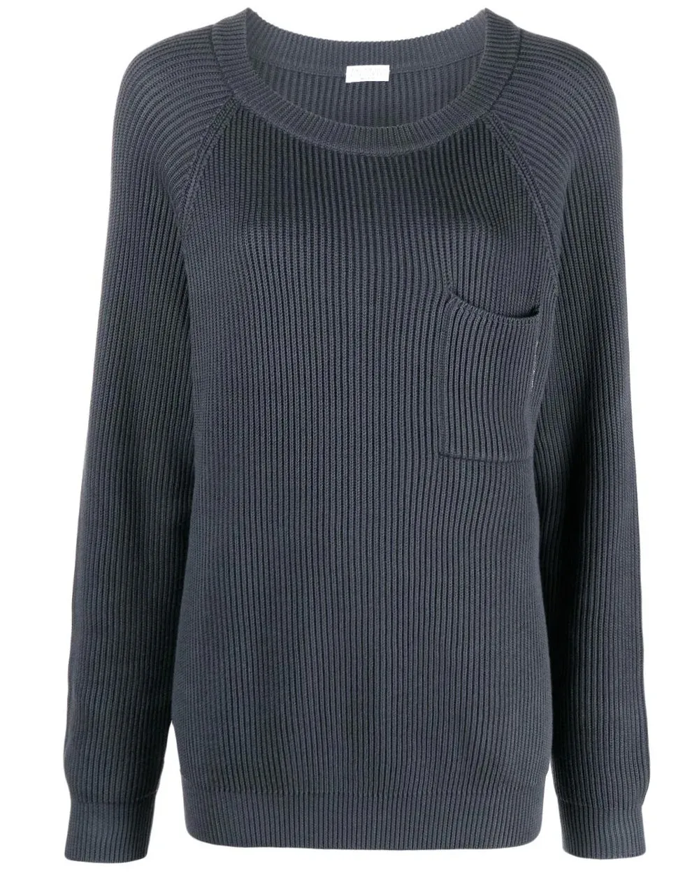 Night Sky Sea Island Cotton Ribbed Knit Top