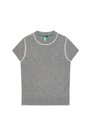 NONAME FINE RIB BABY TEE
