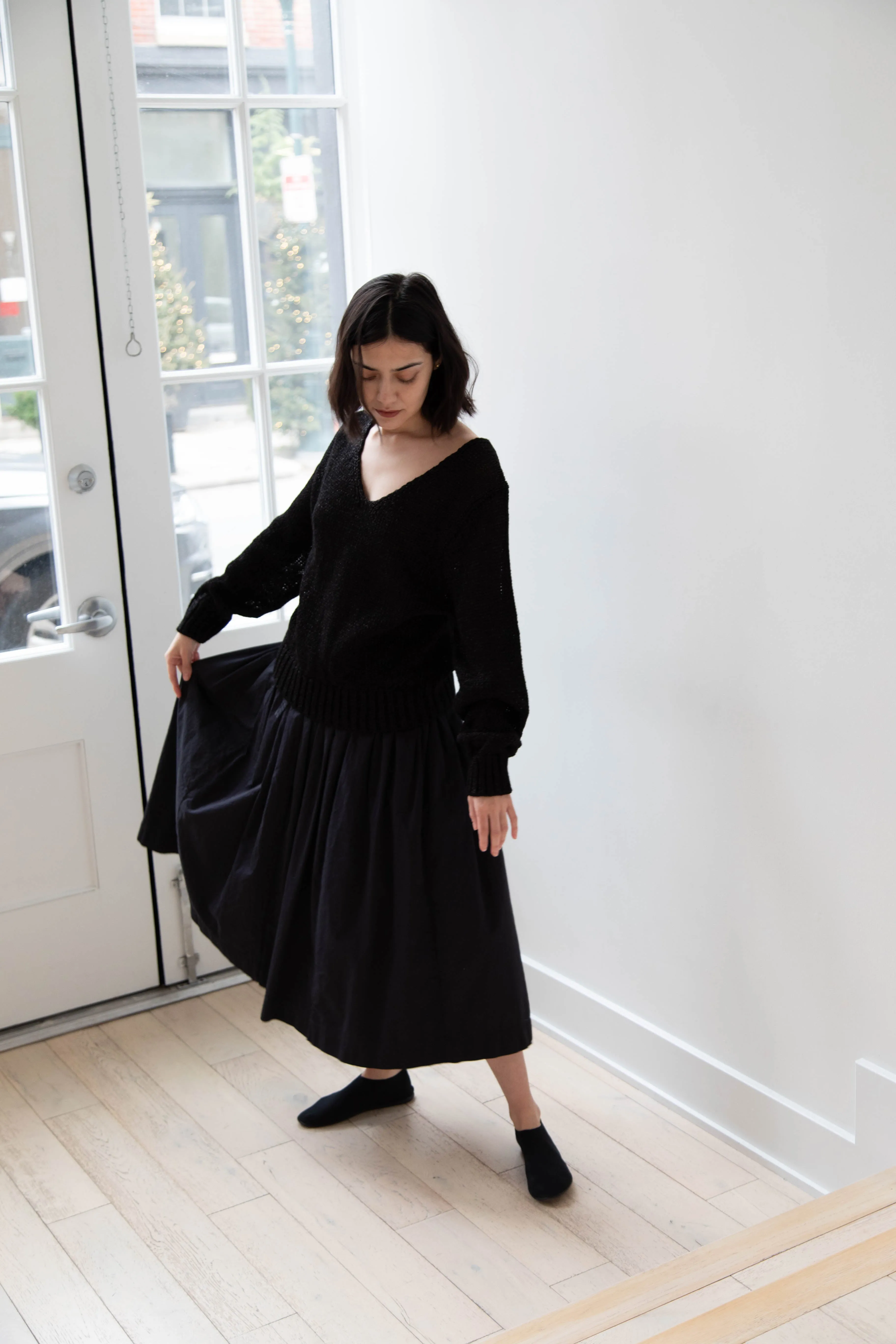 Nothing Written | Sia V-Neck Pullover in Black