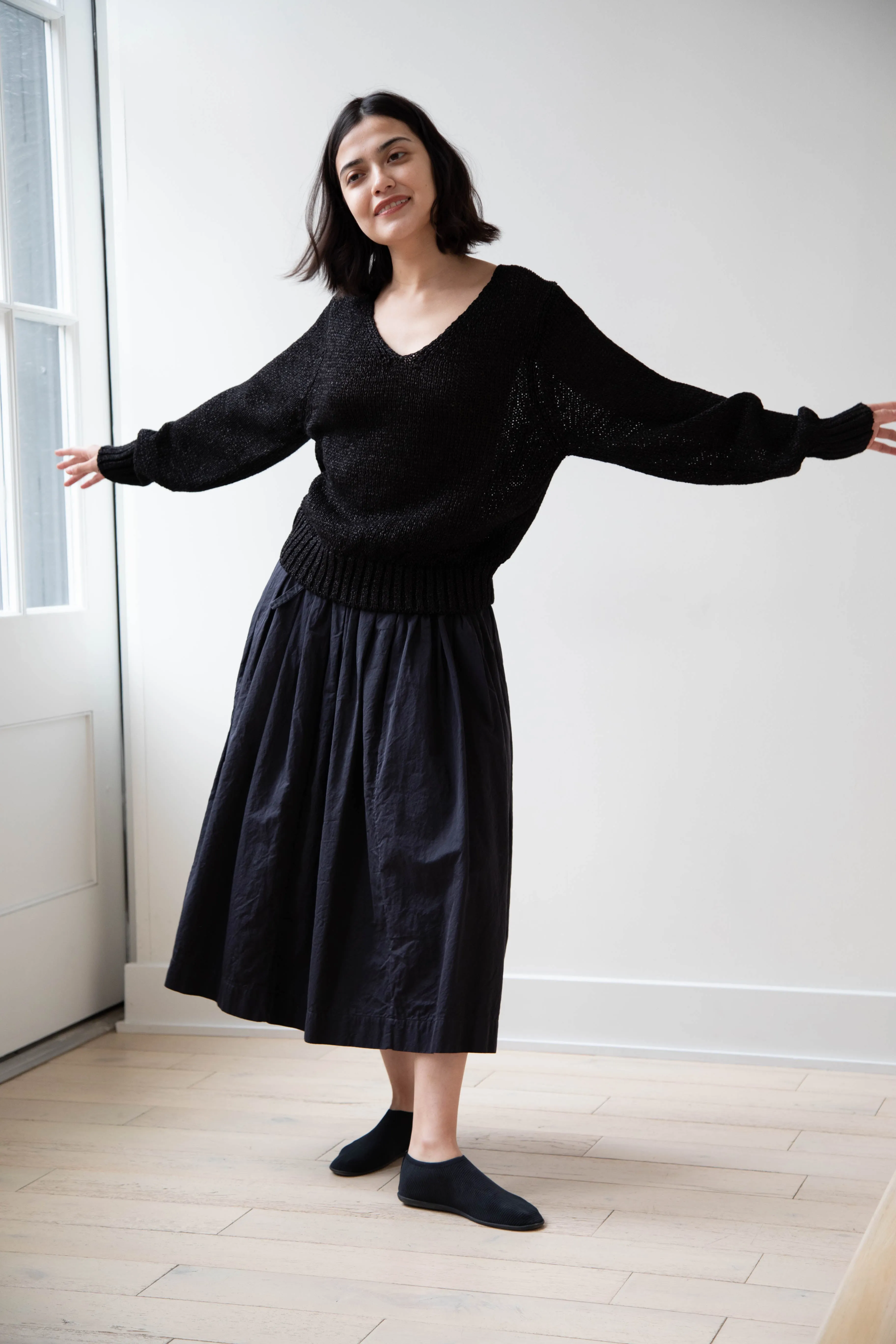 Nothing Written | Sia V-Neck Pullover in Black
