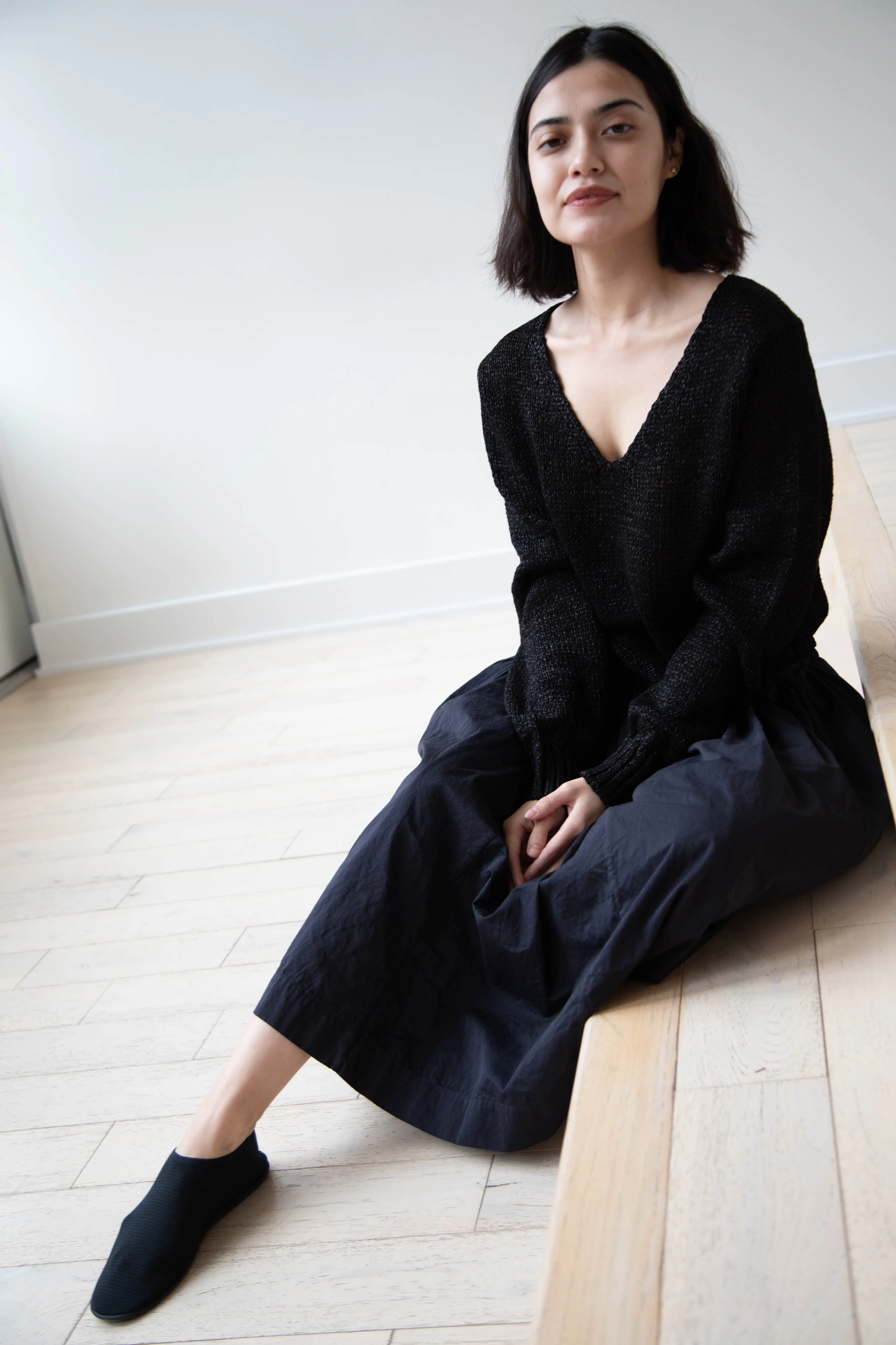 Nothing Written | Sia V-Neck Pullover in Black