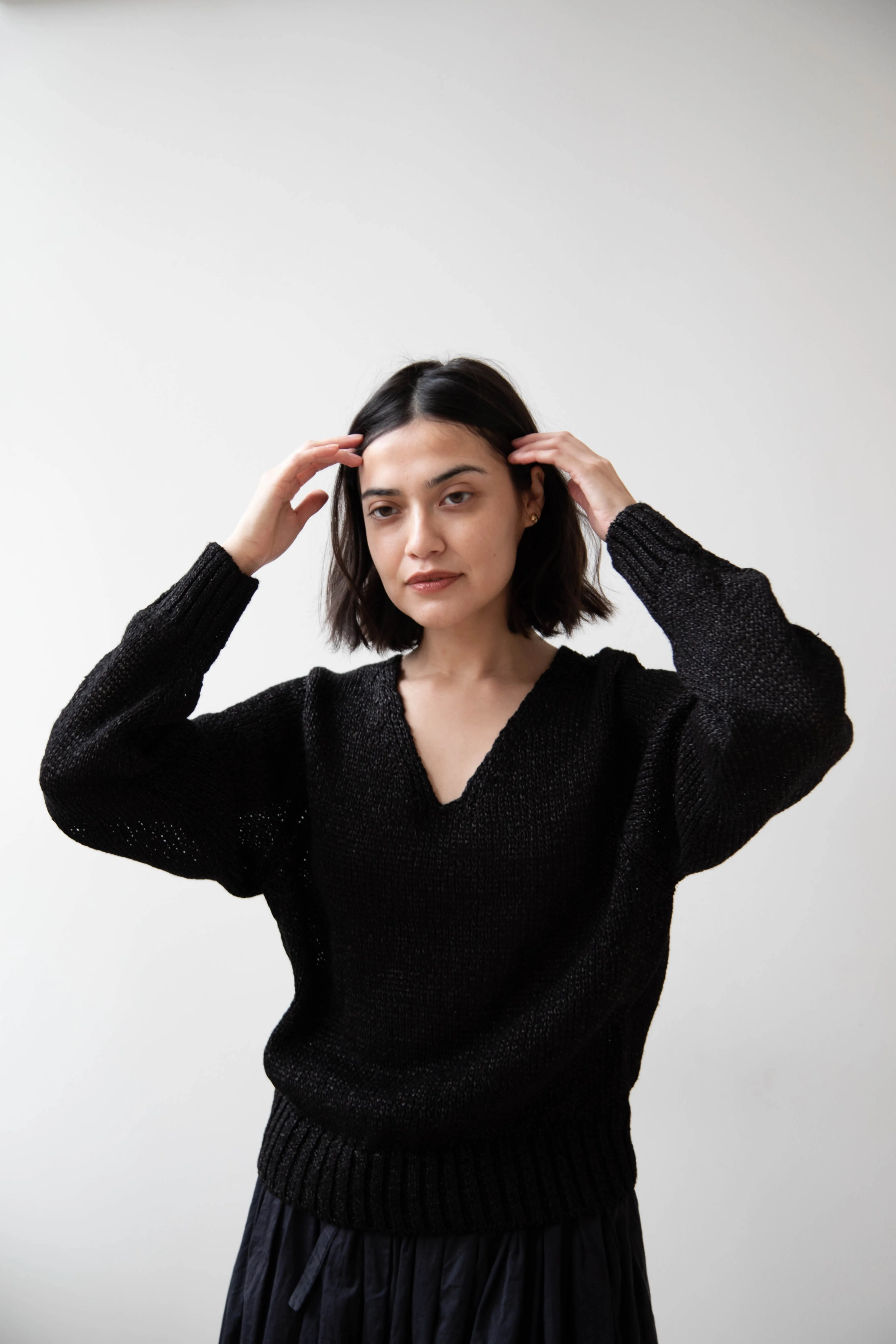 Nothing Written | Sia V-Neck Pullover in Black