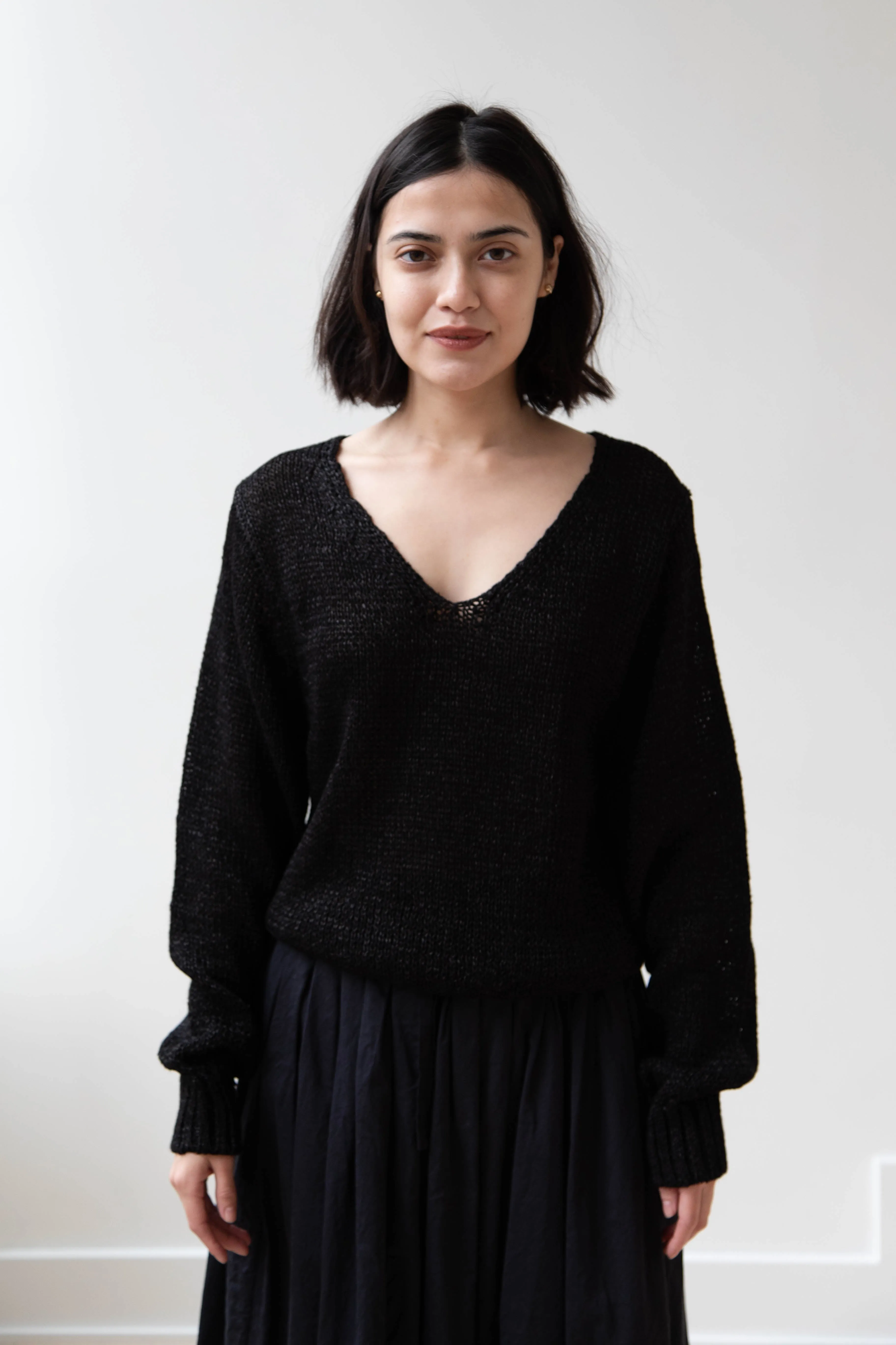 Nothing Written | Sia V-Neck Pullover in Black