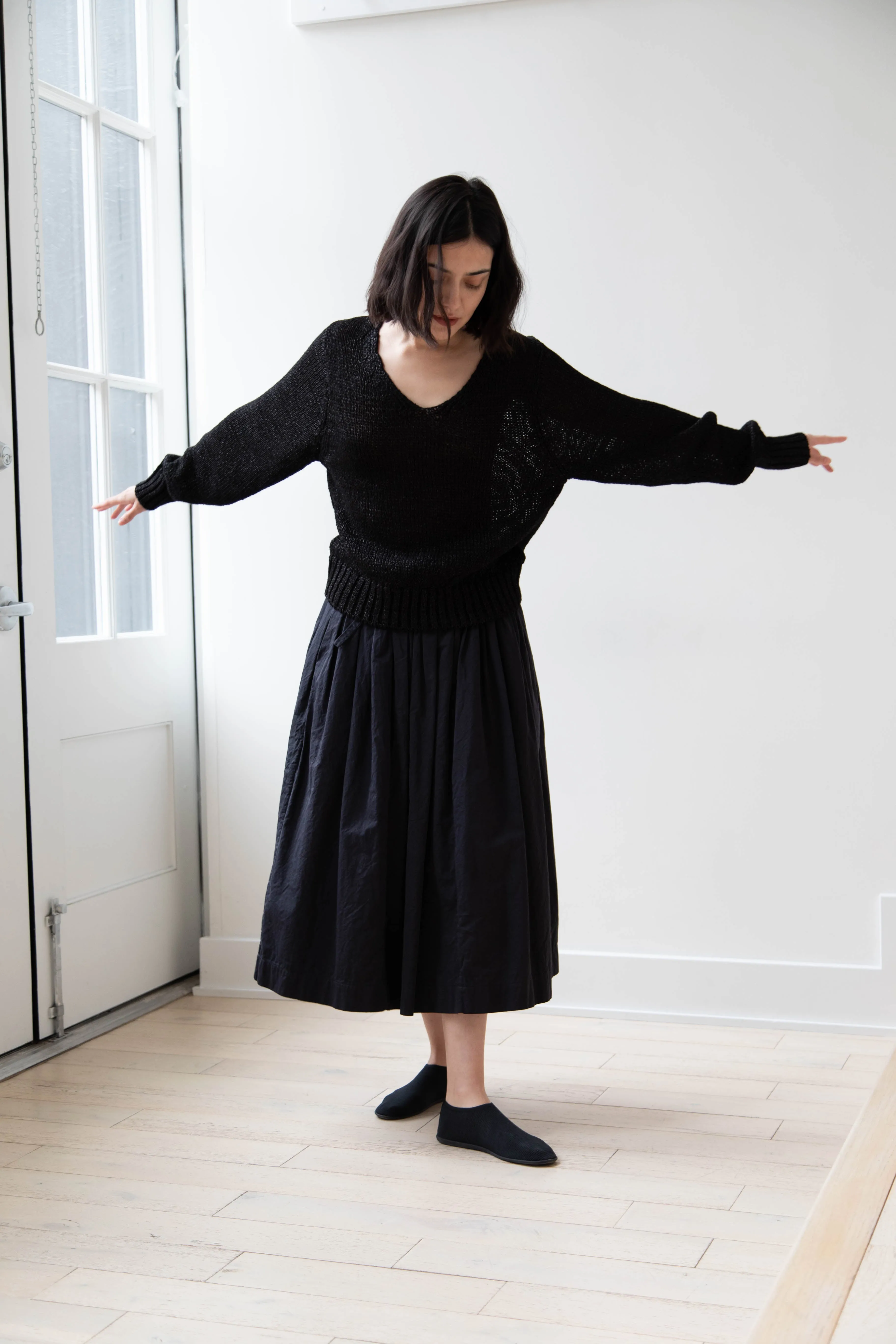 Nothing Written | Sia V-Neck Pullover in Black