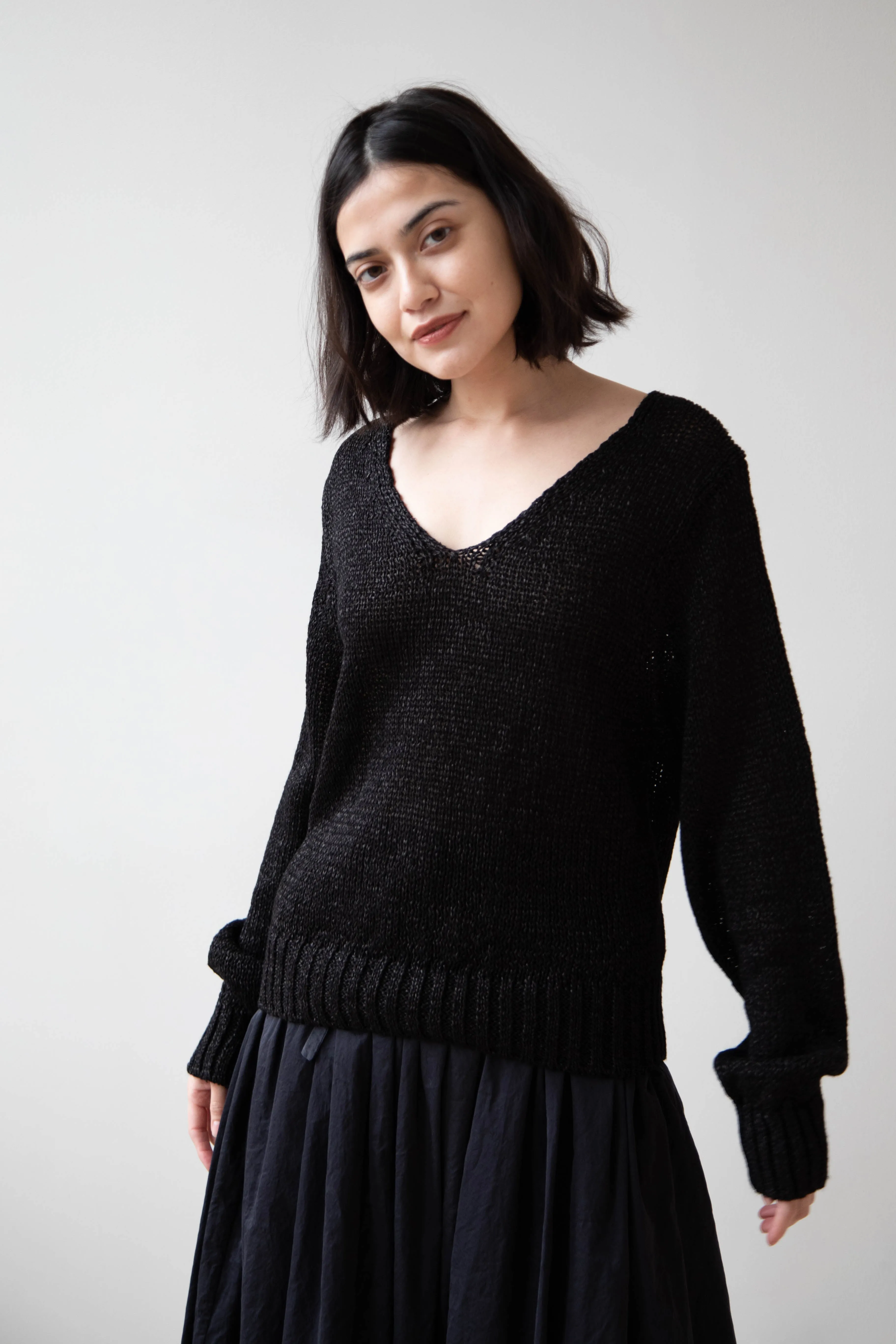 Nothing Written | Sia V-Neck Pullover in Black