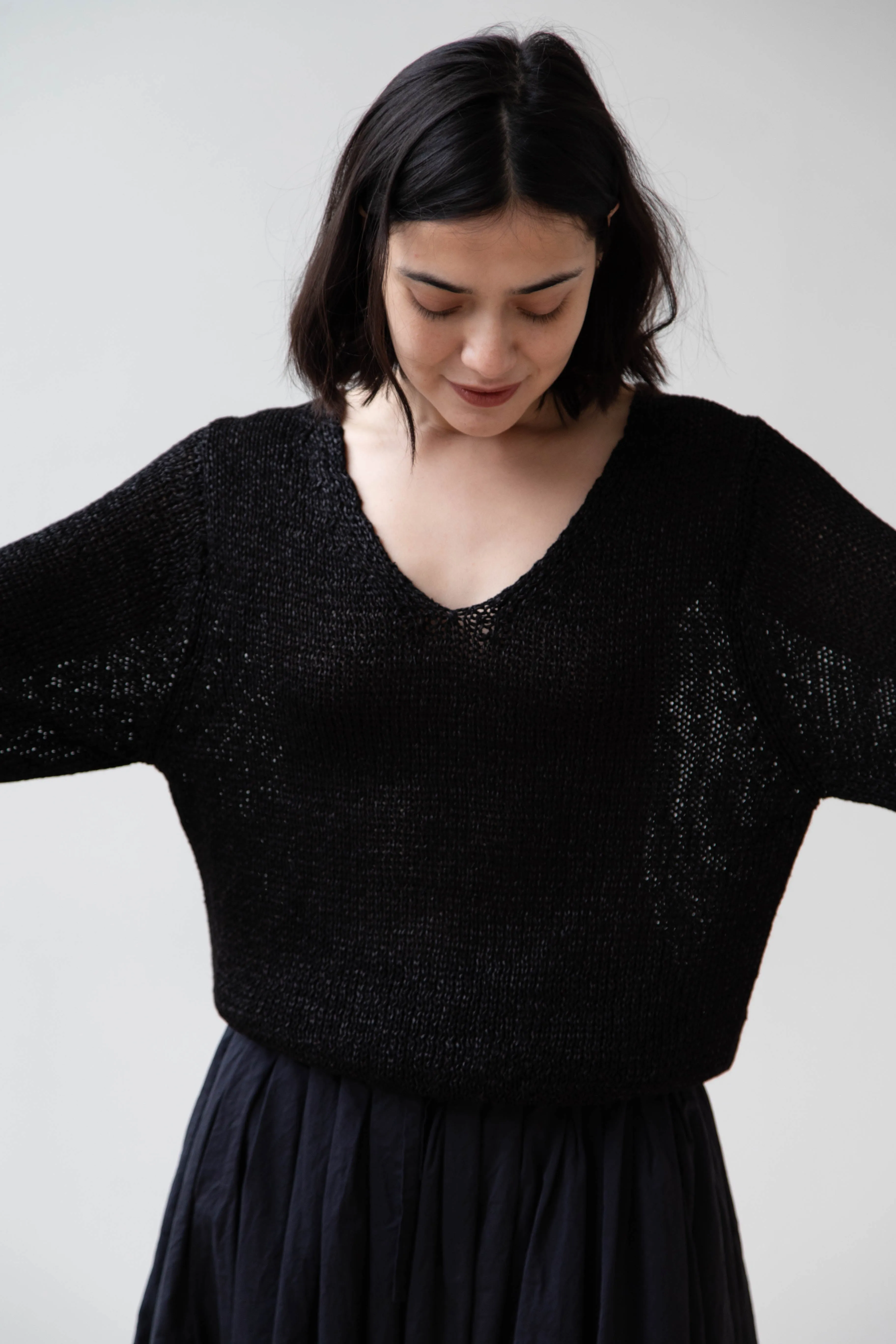 Nothing Written | Sia V-Neck Pullover in Black