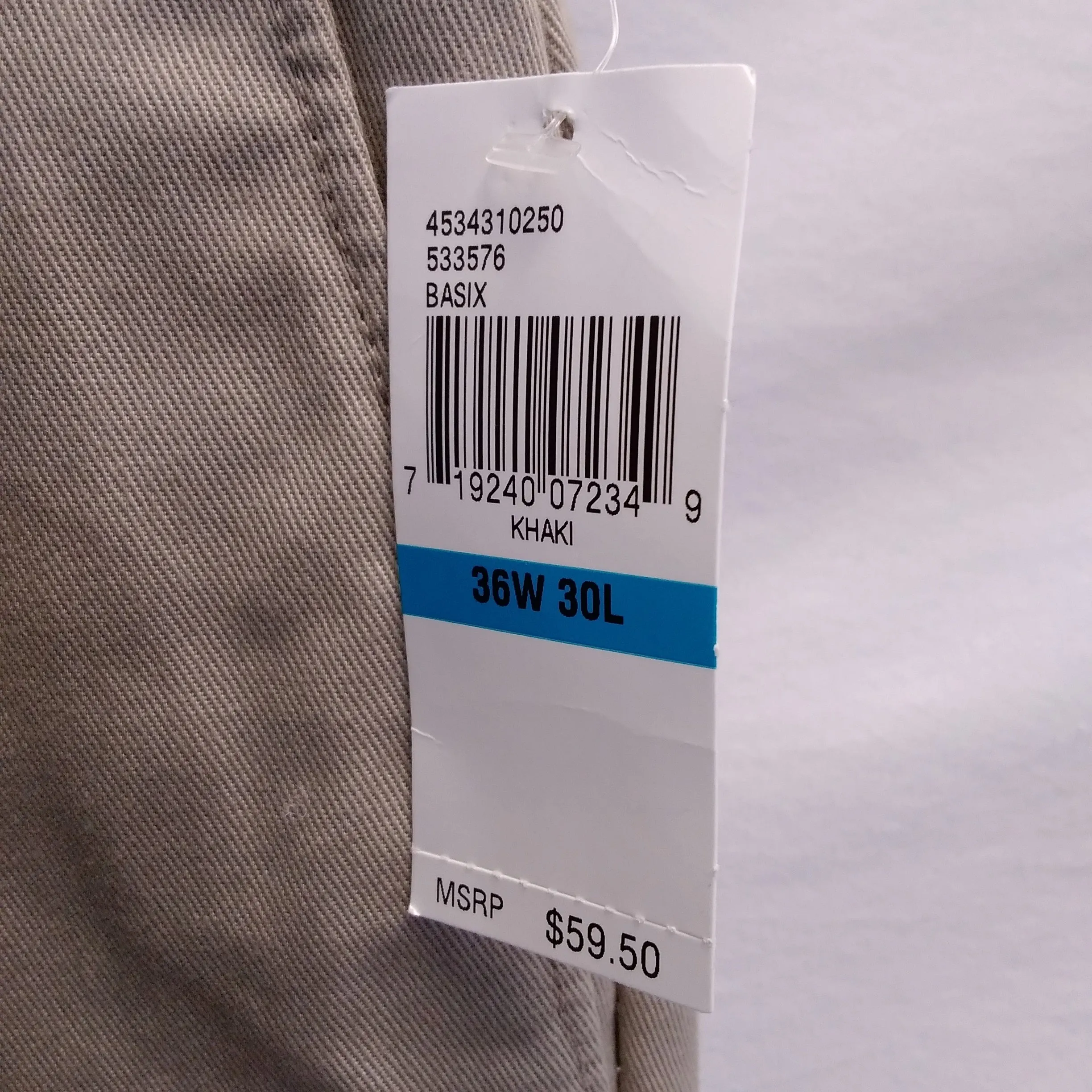 NWT - IZOD khaki American Chino Straight Leg Pants - 36x30