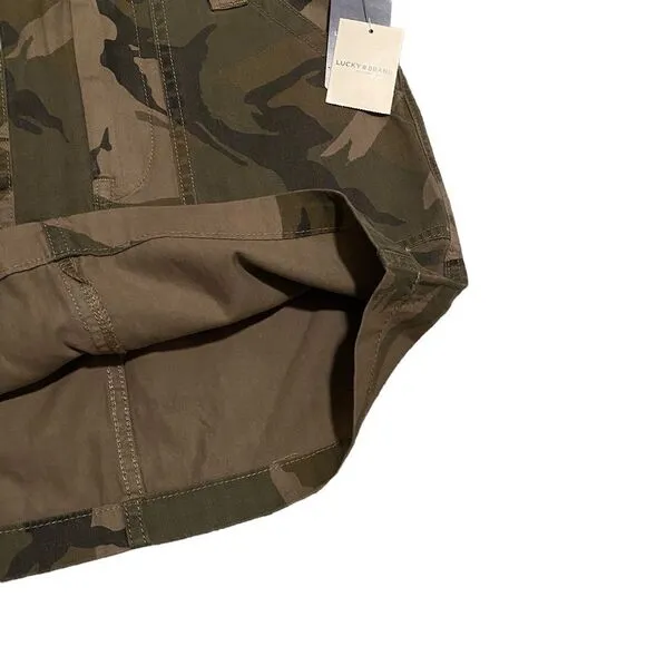 NWT Lucky Brand Camo Cargo Casual Streetwear Utility Y2K Mini Skirt