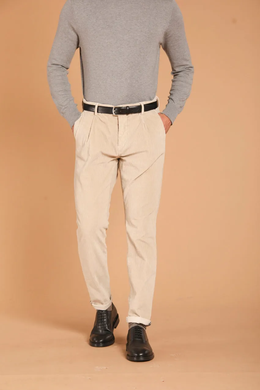 Osaka 1 Pinces men's chino pants in velvet costa france carrot fit