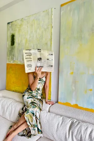 Palermo Slip Dress in Eden Green