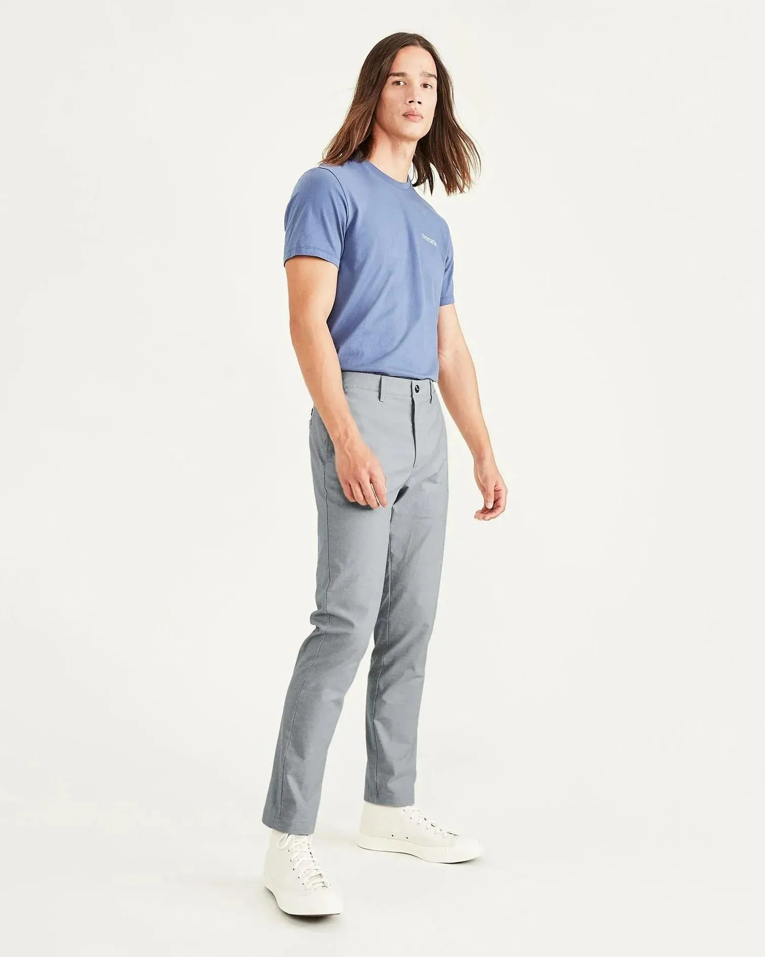 Pantalón Chino Dockers de Hombre Slim Fit Smart 360 Flex Alpha High Rise Grey