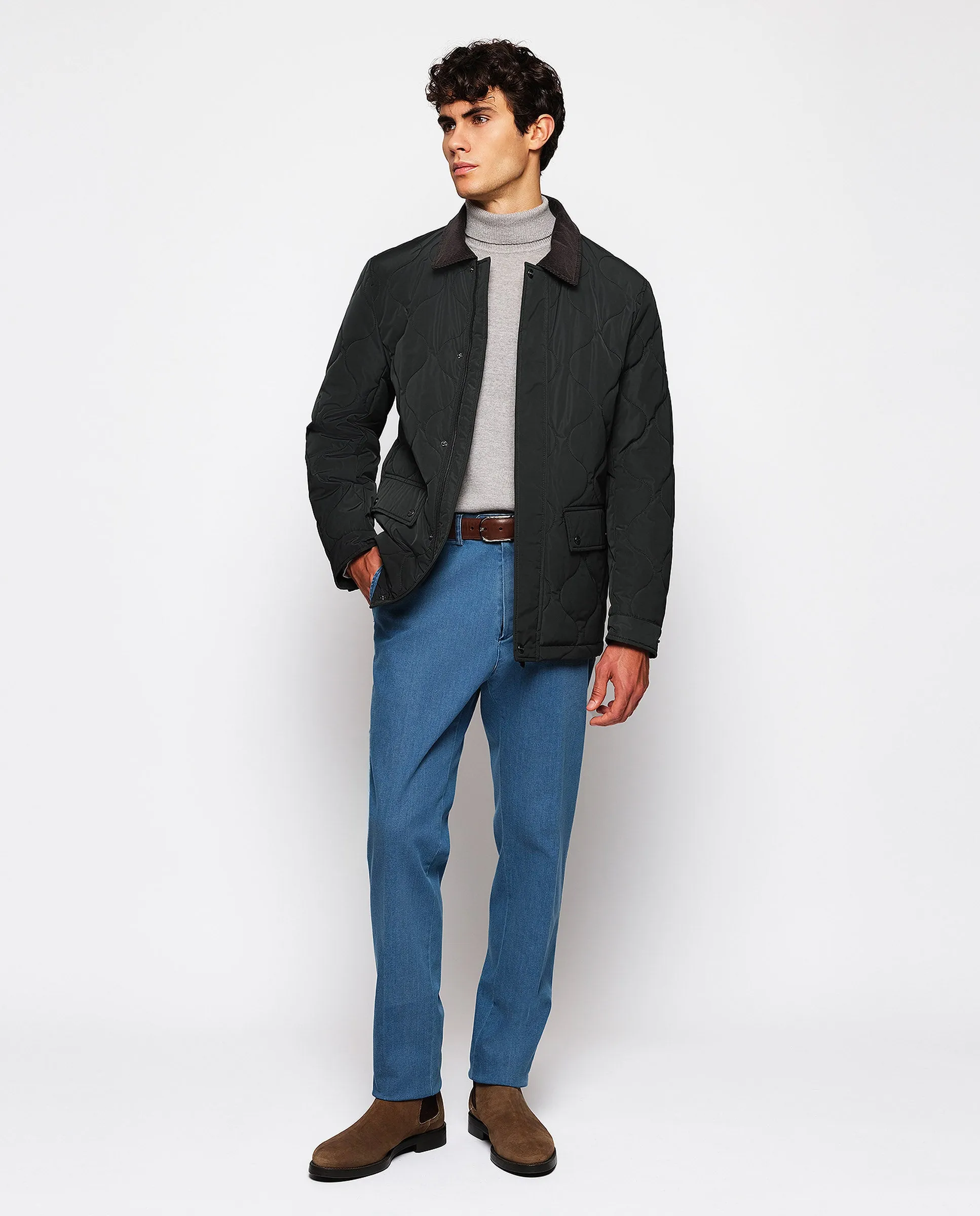 Pantalón hombre chino regular denim