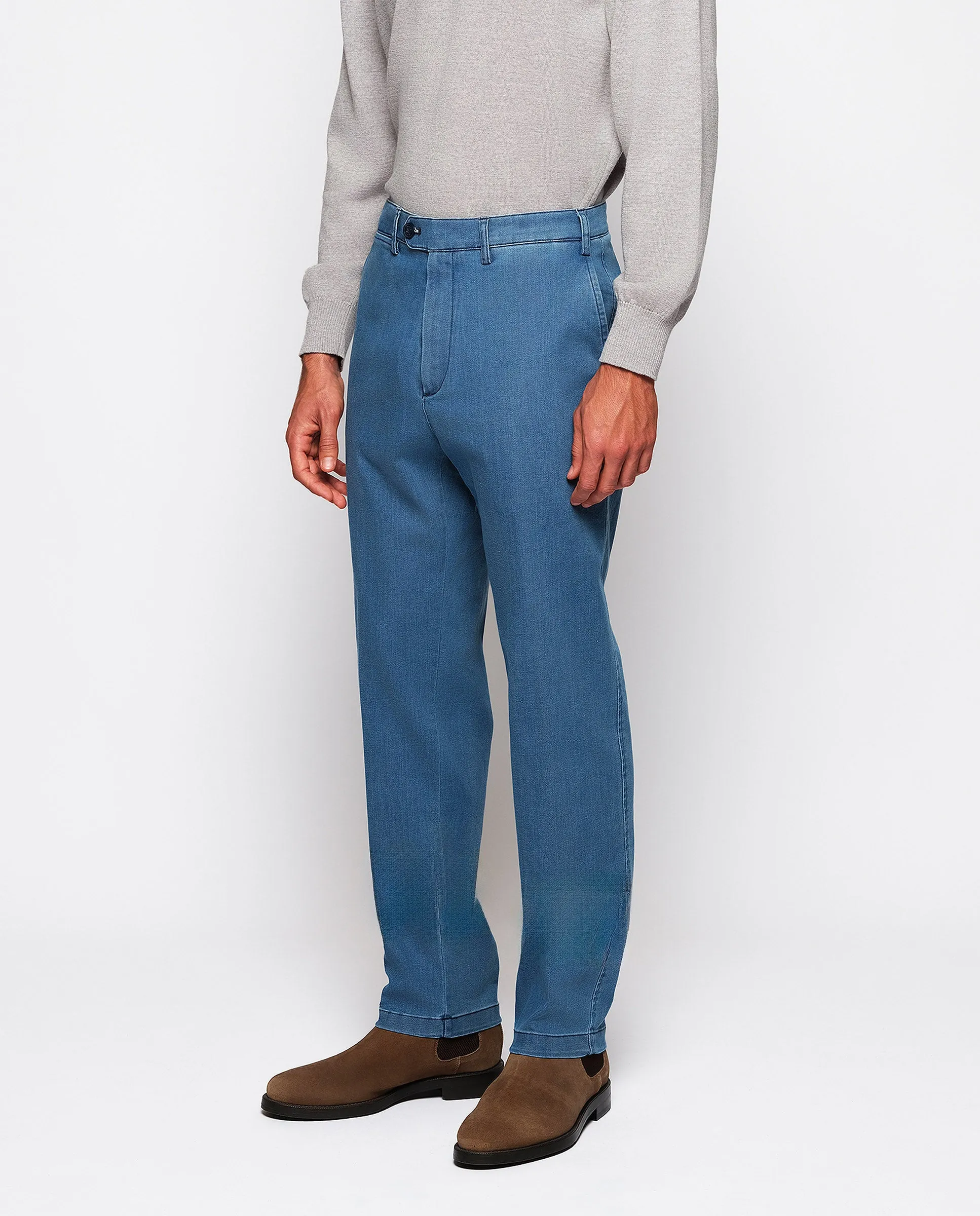 Pantalón hombre chino regular denim