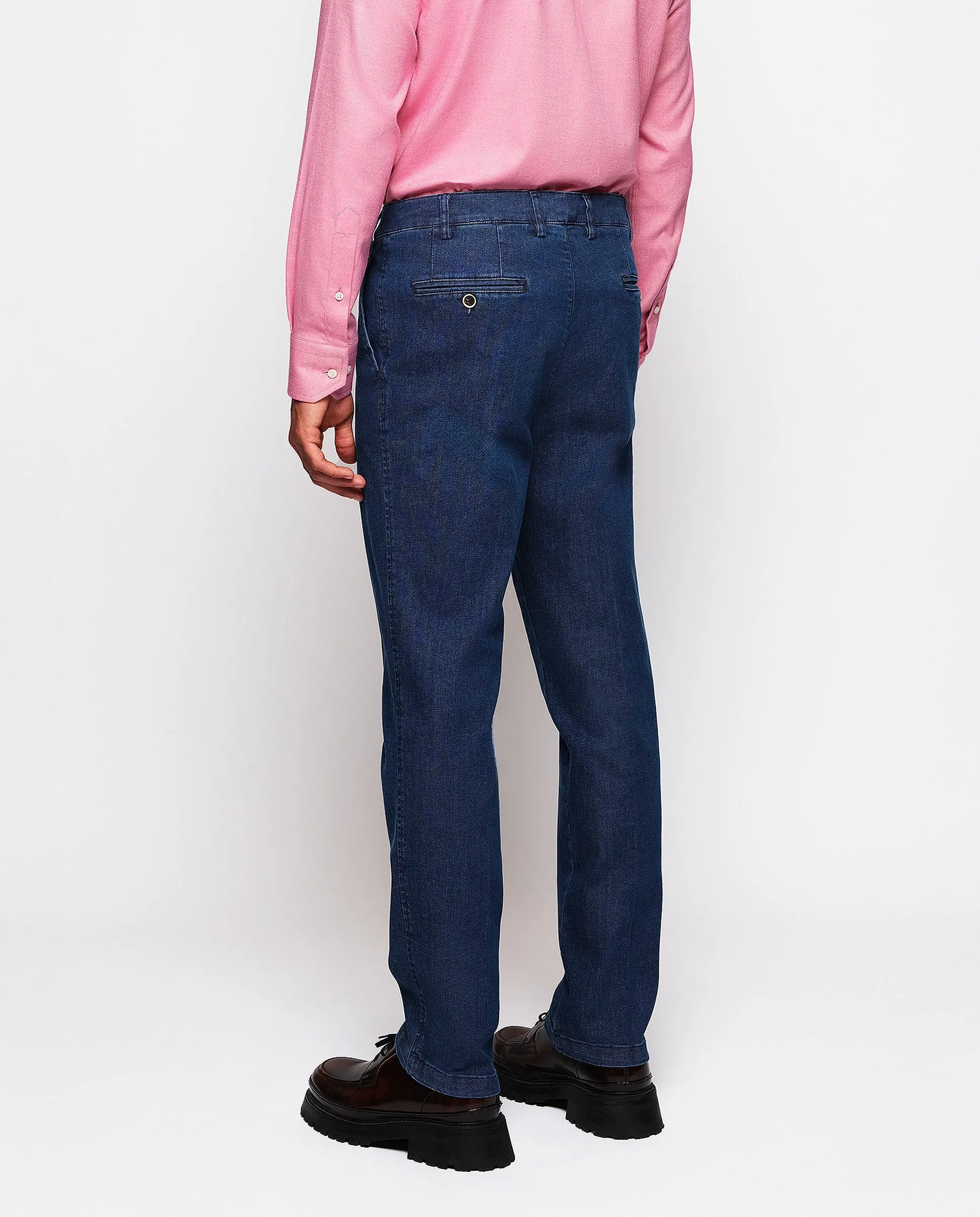 Pantalón regular fit denim azul oscuro