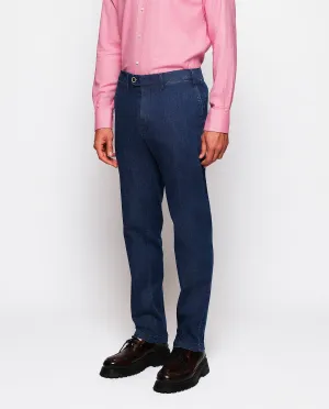 Pantalón regular fit denim azul oscuro