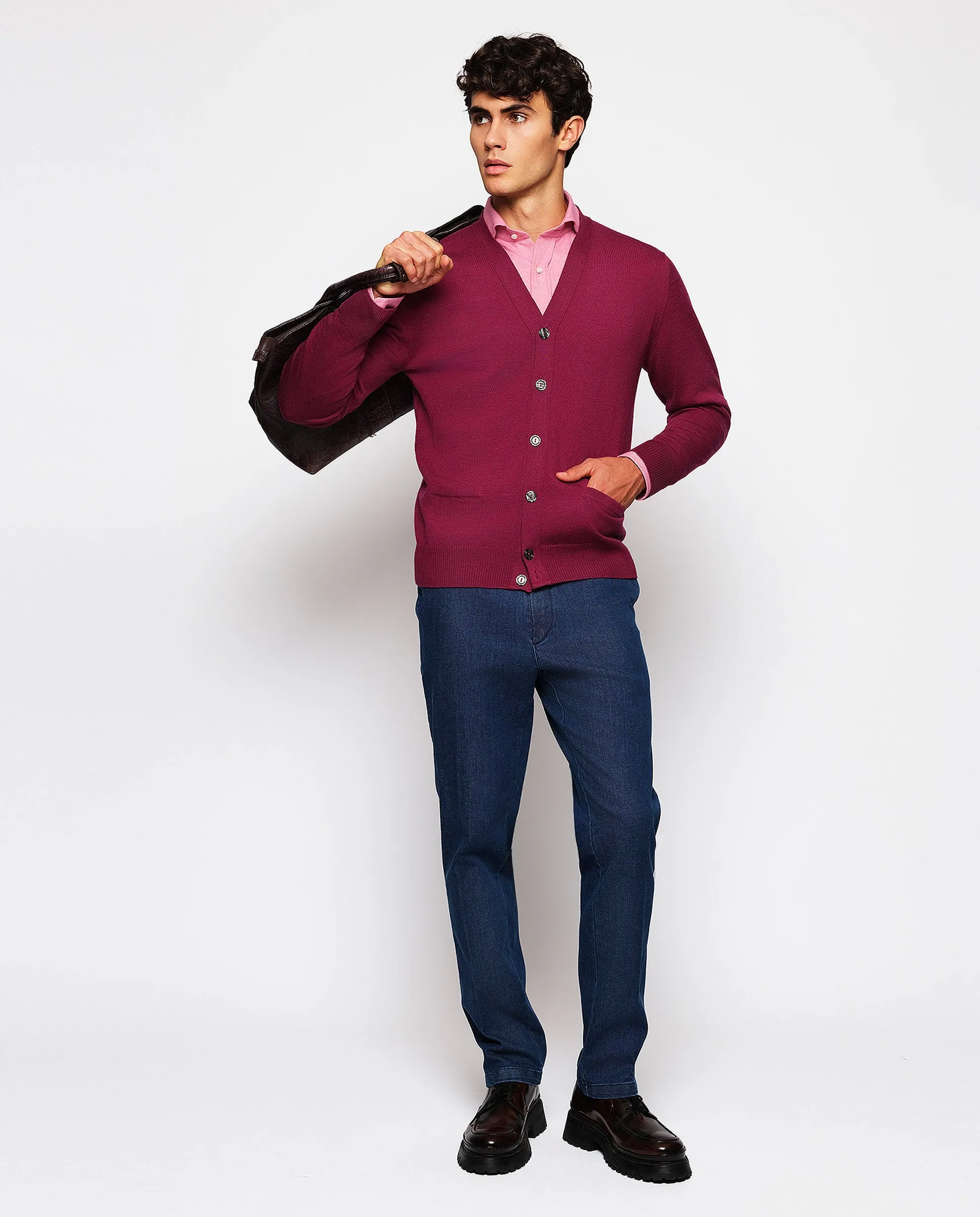 Pantalón regular fit denim azul oscuro