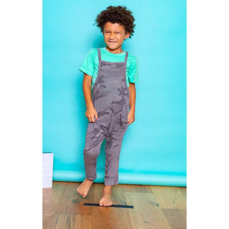 Peyton Camo | Adult Overalls | Grey