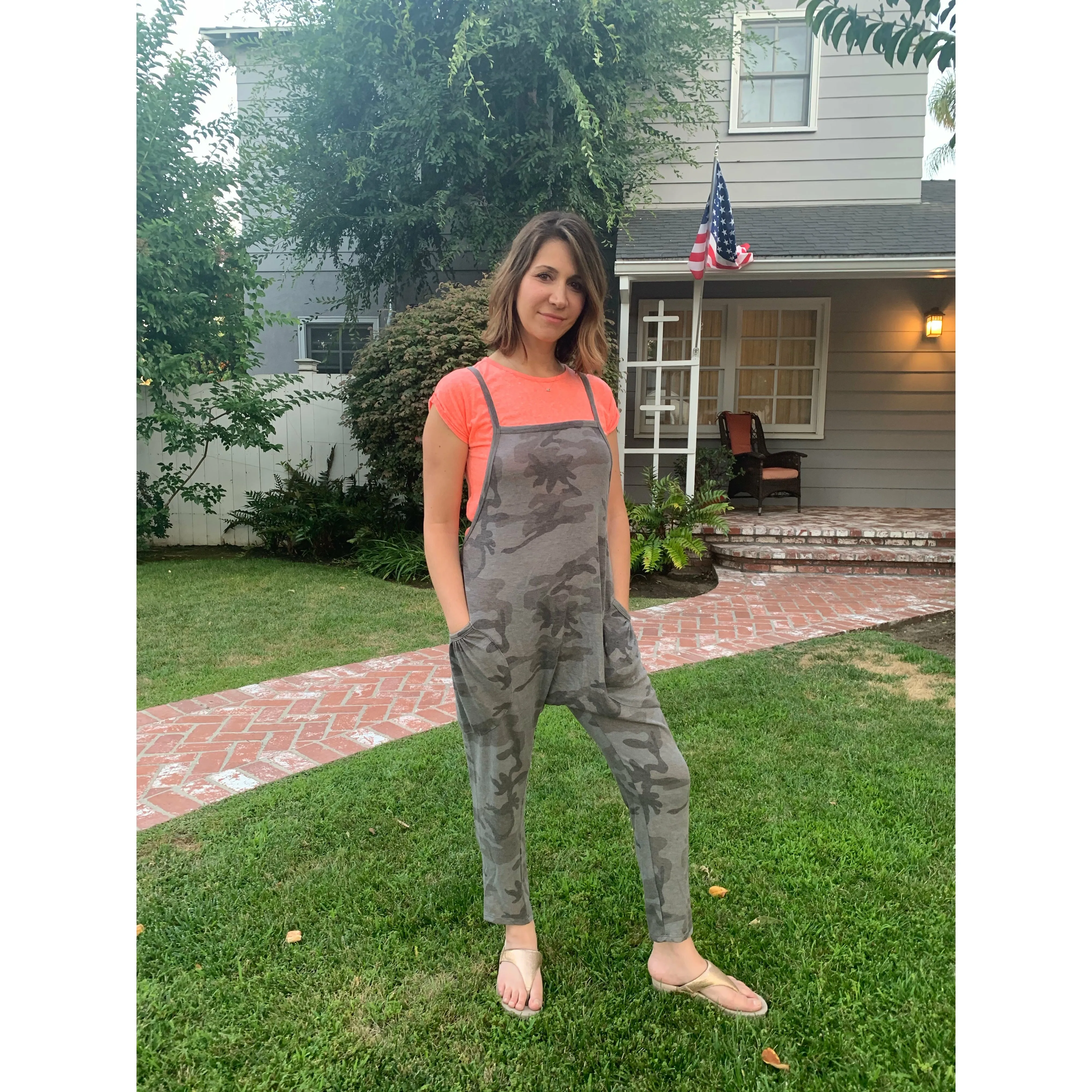 Peyton Camo | Adult Overalls | Grey
