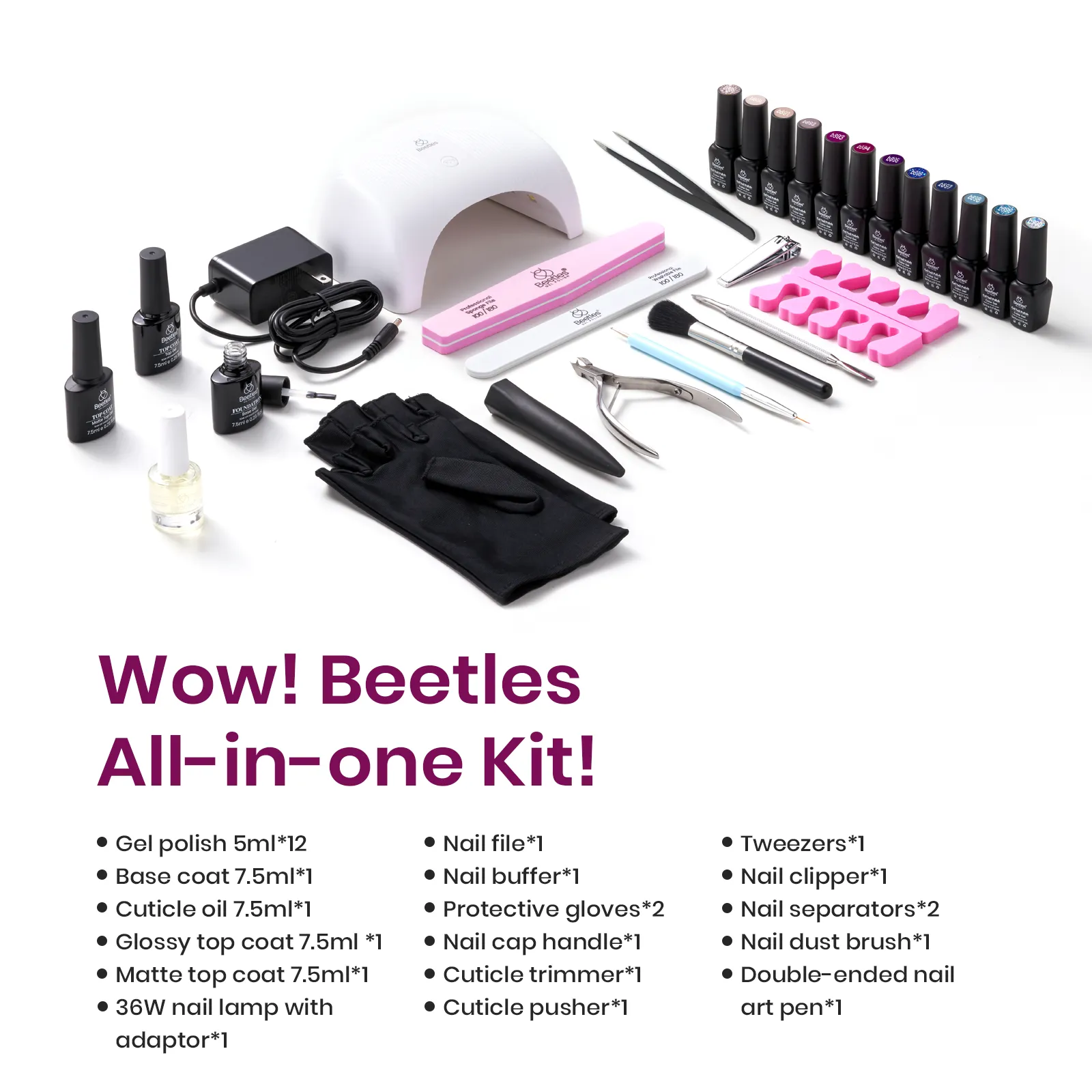 Polar Afterglow Manicure Kit: Nail Art Gels, Tools, Accessories and Care Essentials