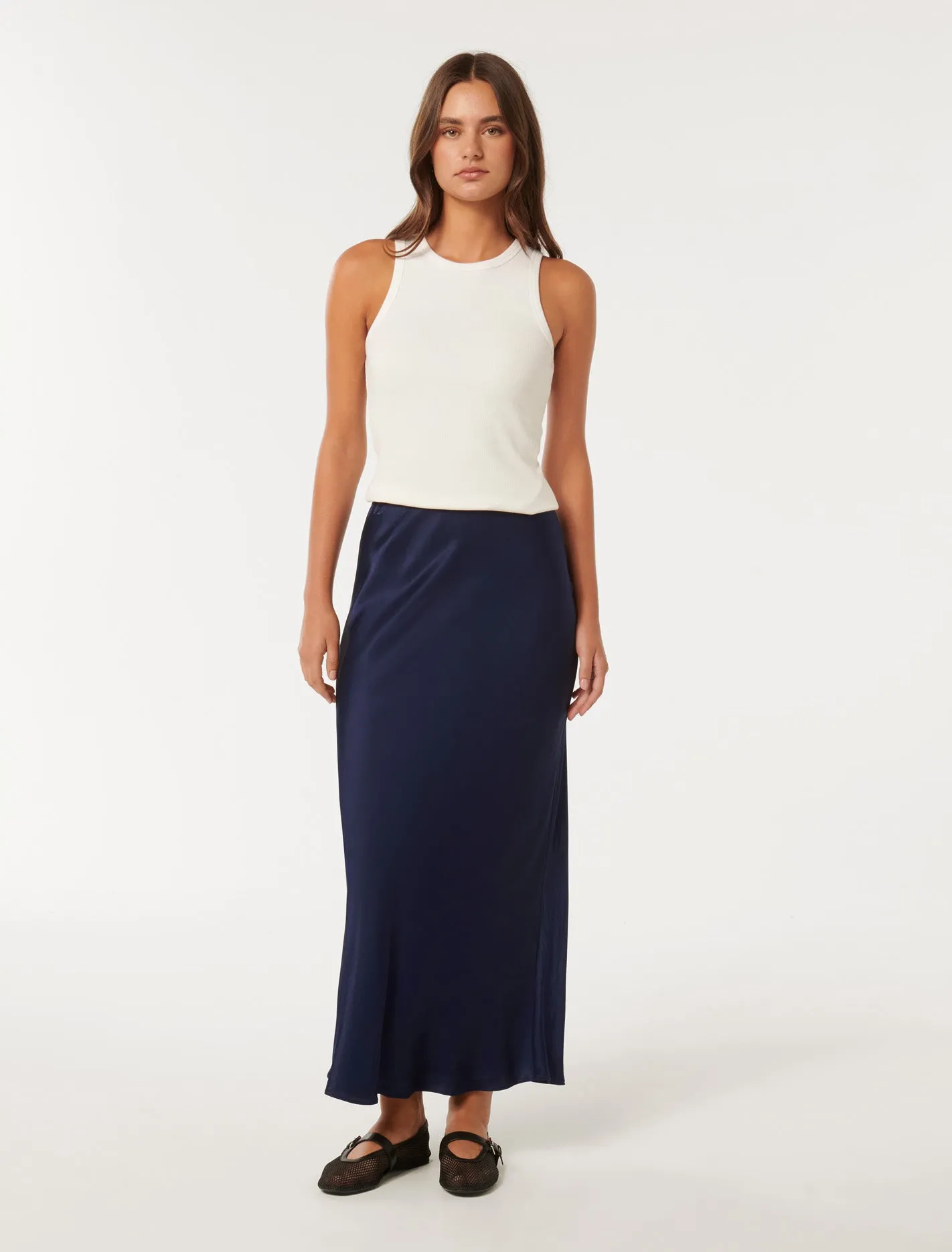 Prue Satin Bias Midaxi Skirt