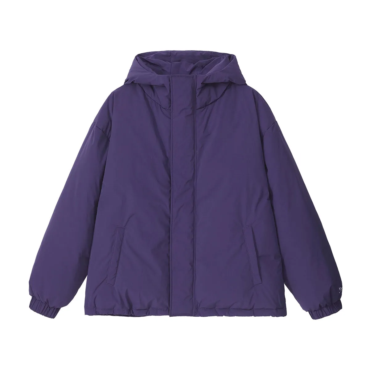 Purple Hooded Puffer Jacket