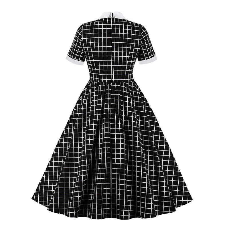 "BLACK PLAID" DRESS H042304