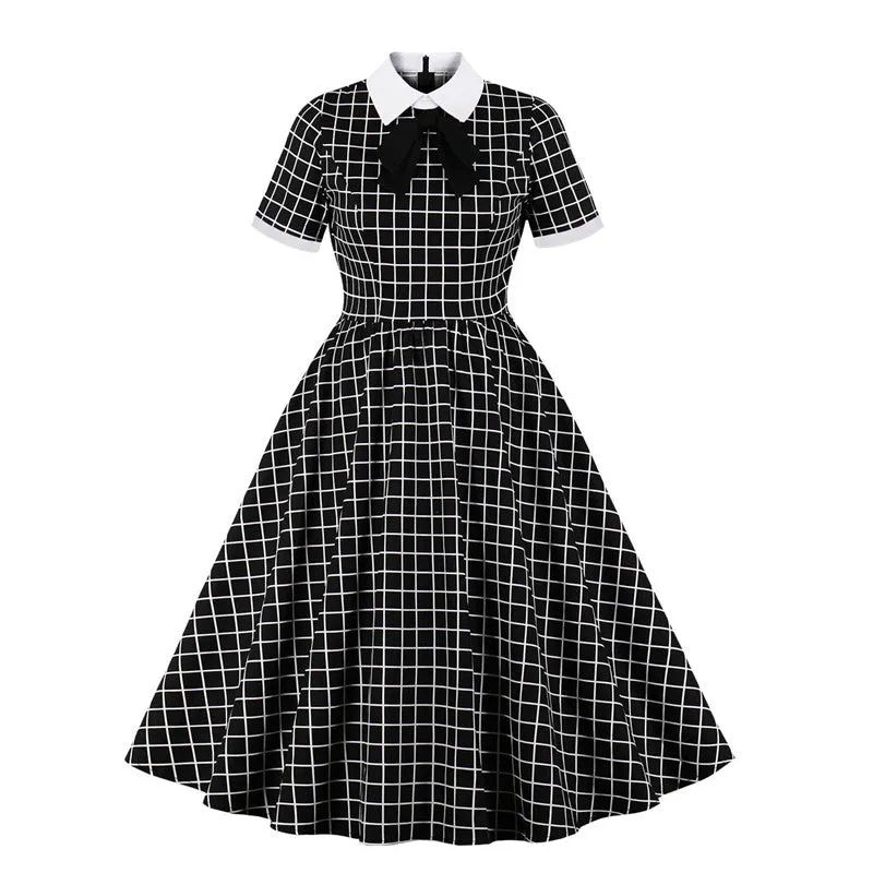 "BLACK PLAID" DRESS H042304