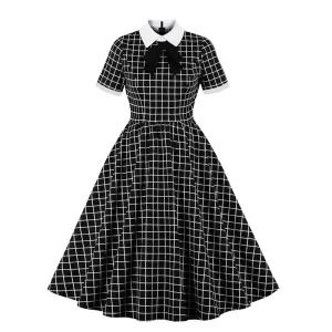 "BLACK PLAID" DRESS H042304