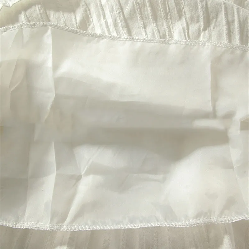 "WHITE FUNGUS COLLAR LONG SLEEVE" DRESS N111206